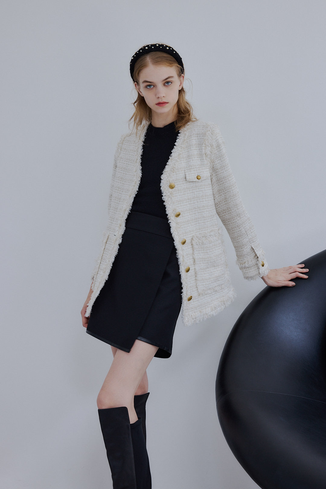 Slit skort【Black】