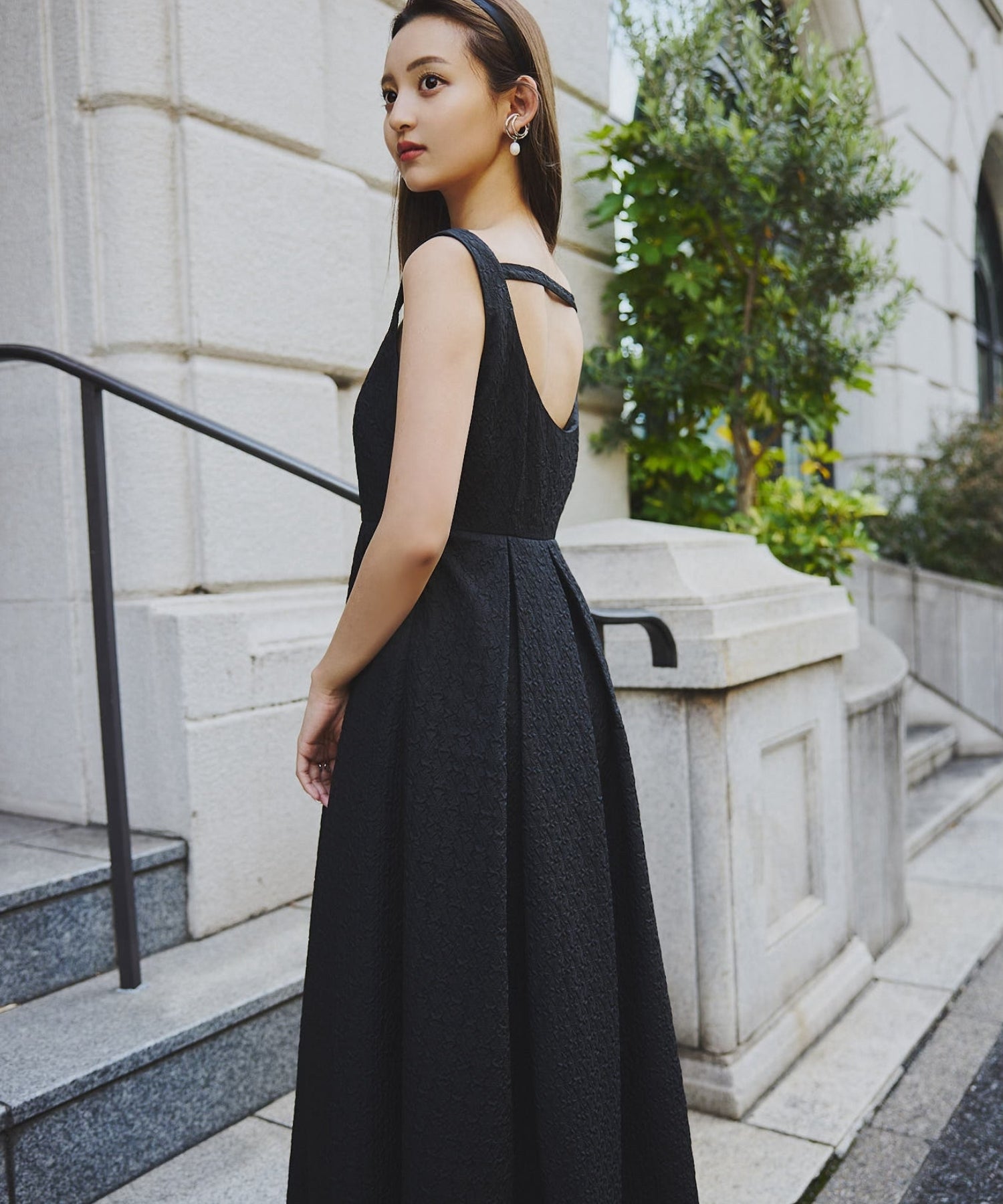 Emboss camisole one-piece