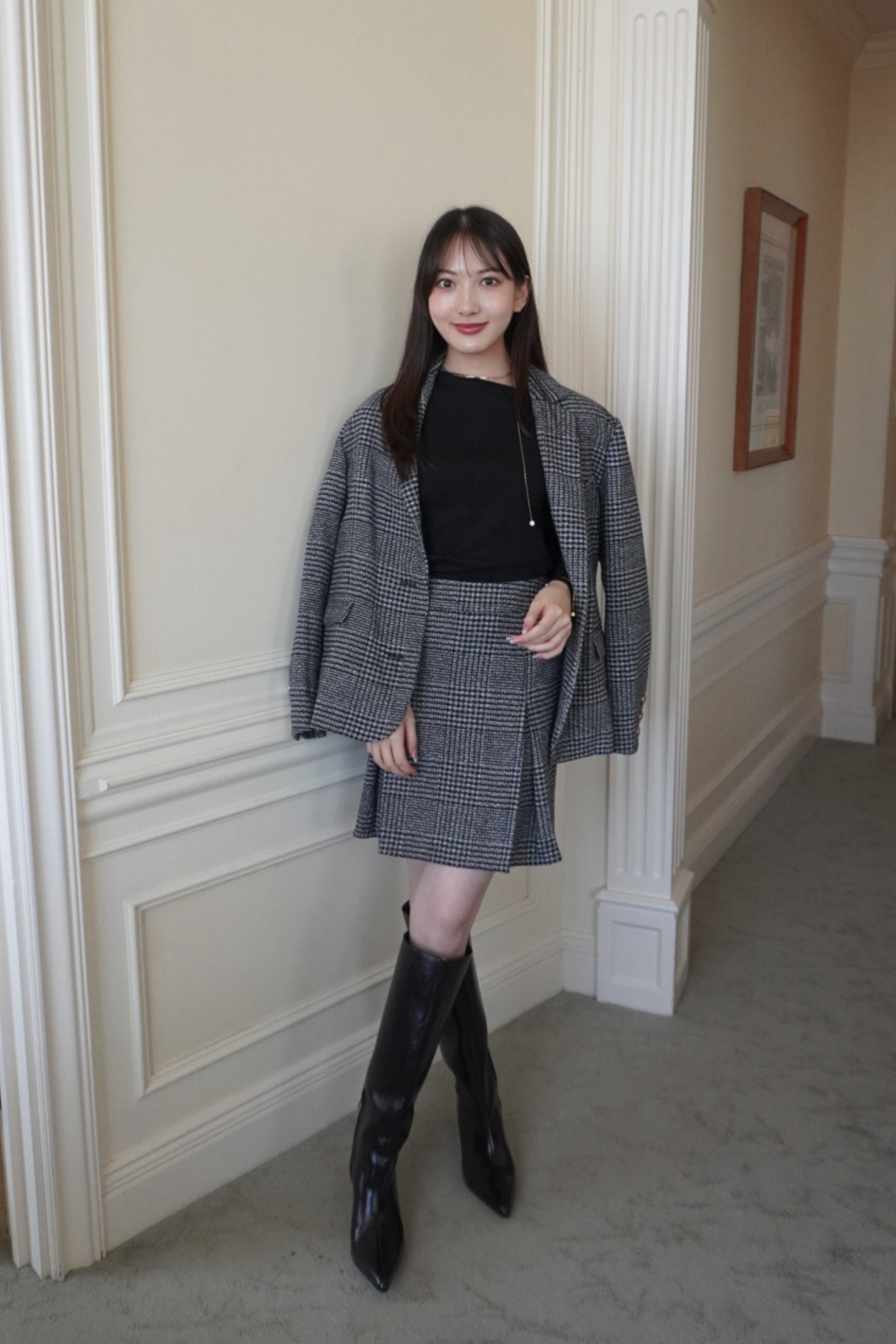 Tuck mini skirt
