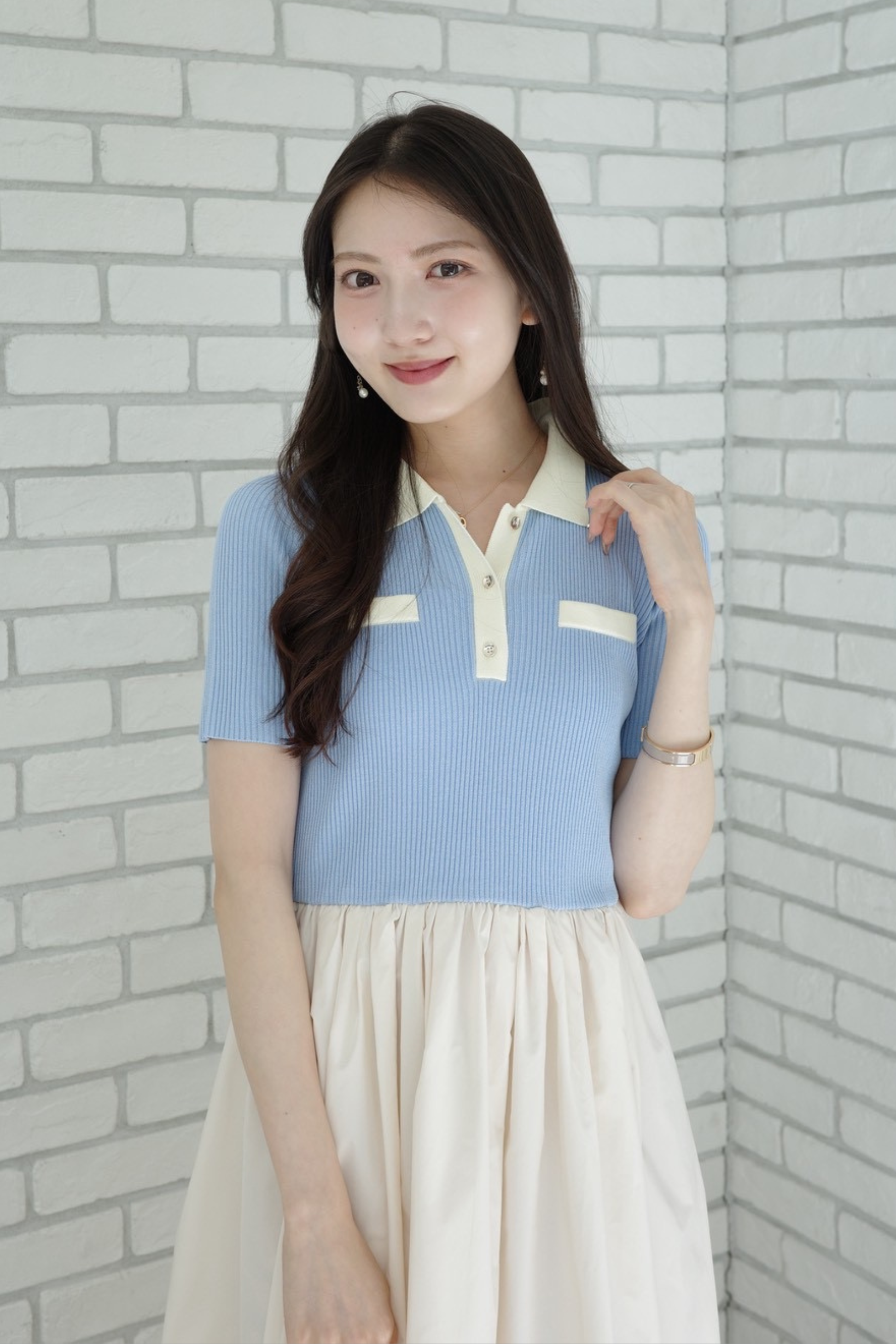 バイカラードッキングワンピース