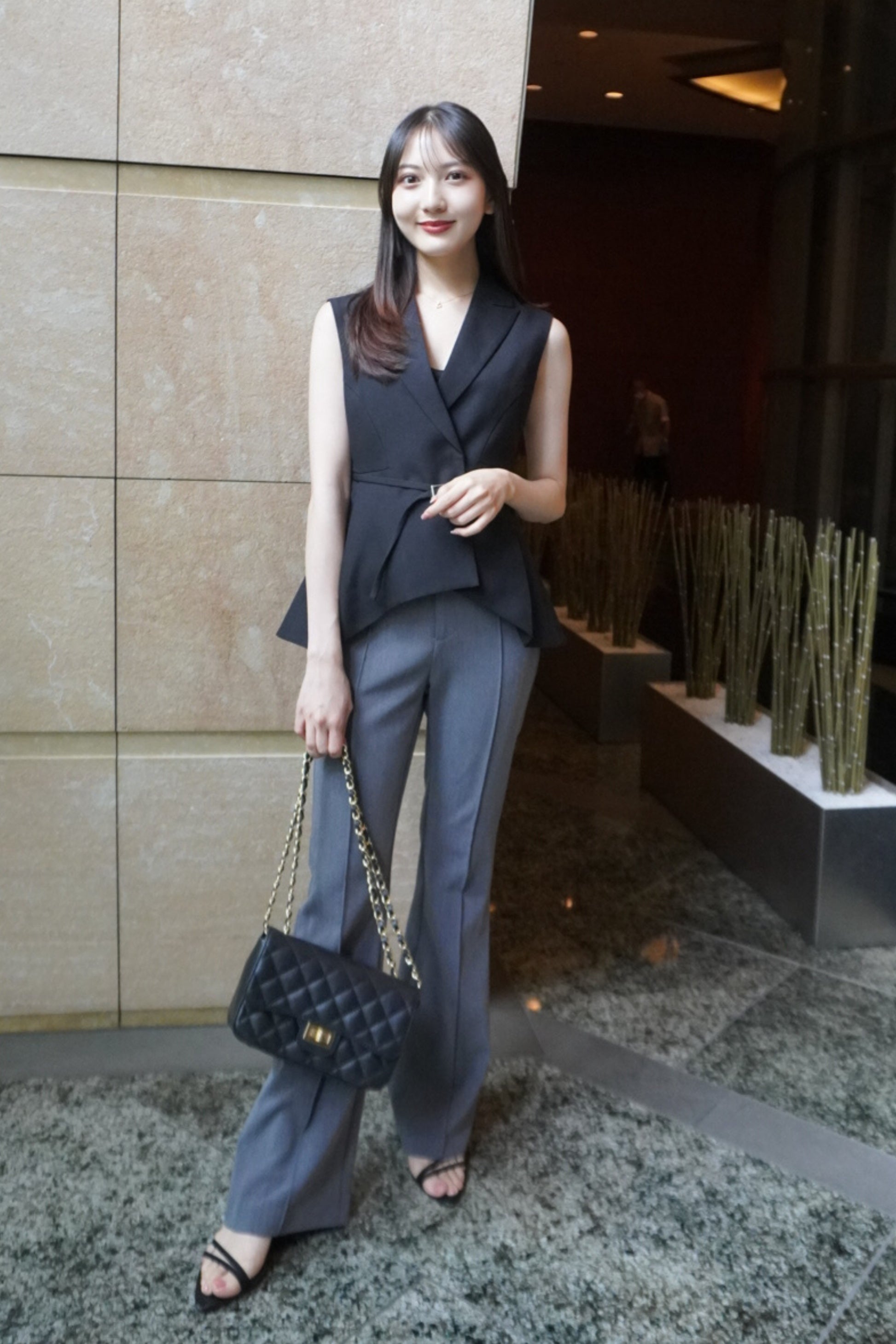 Peplum vest tops