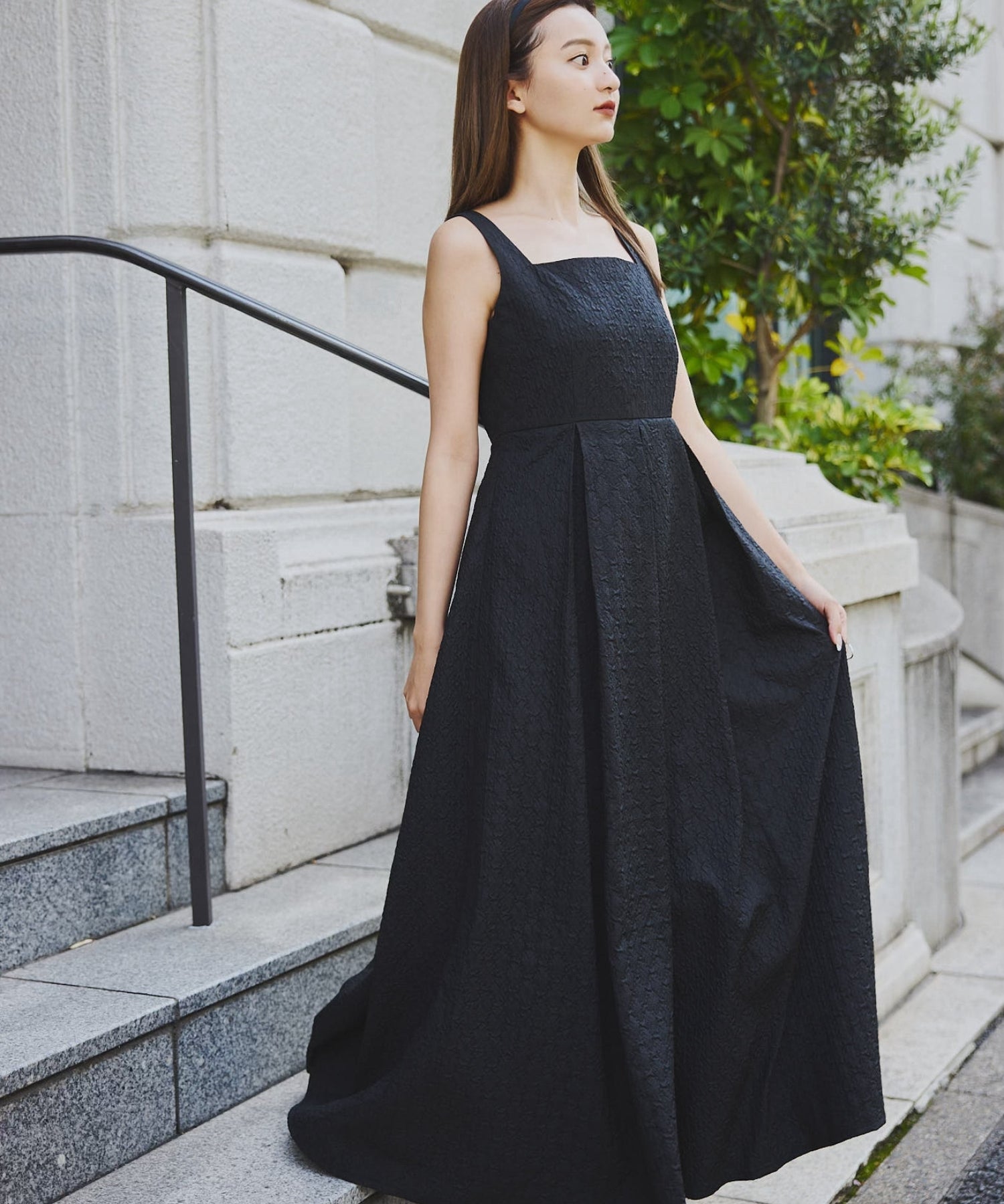 Emboss camisole one-piece