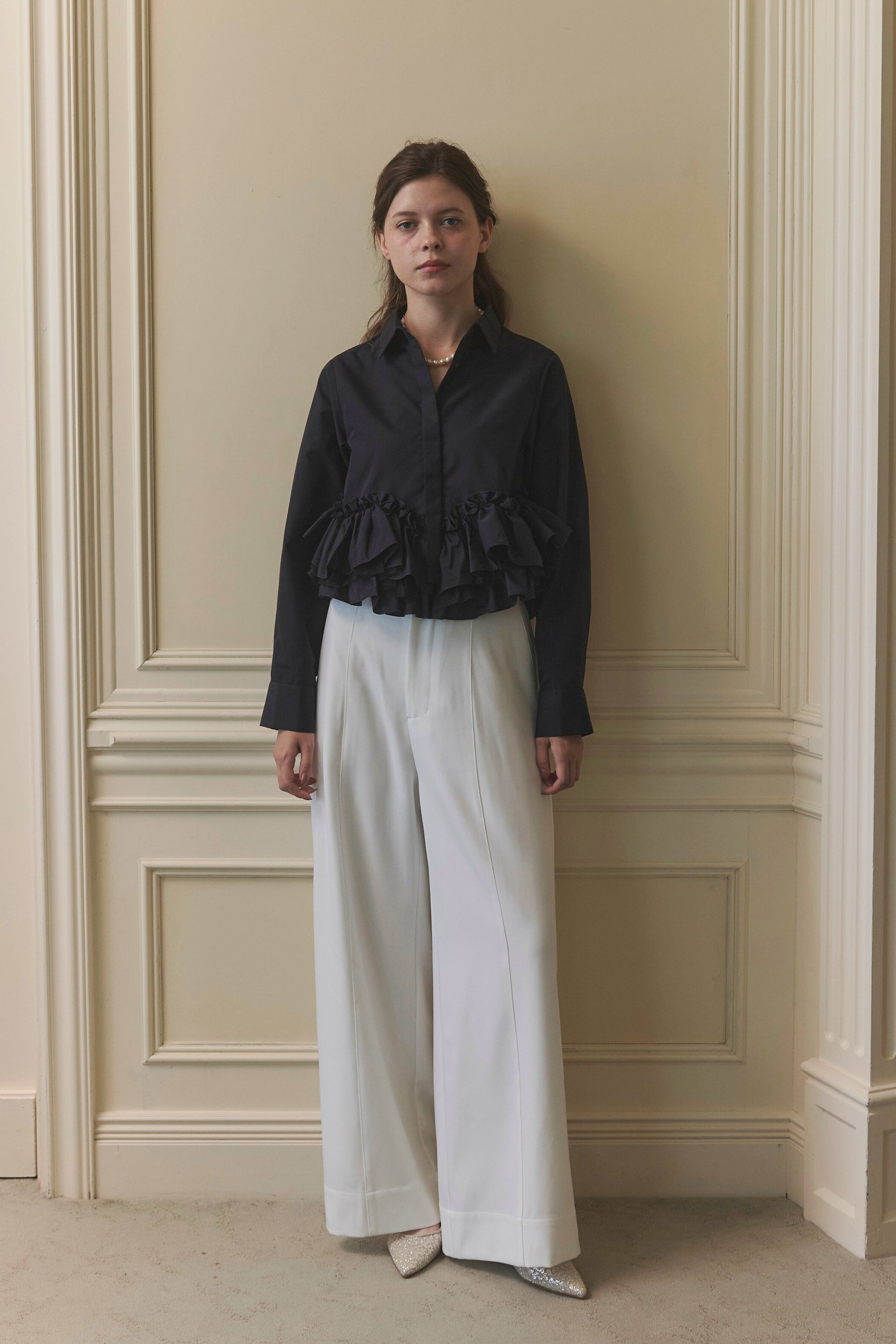 Volume frill shirt