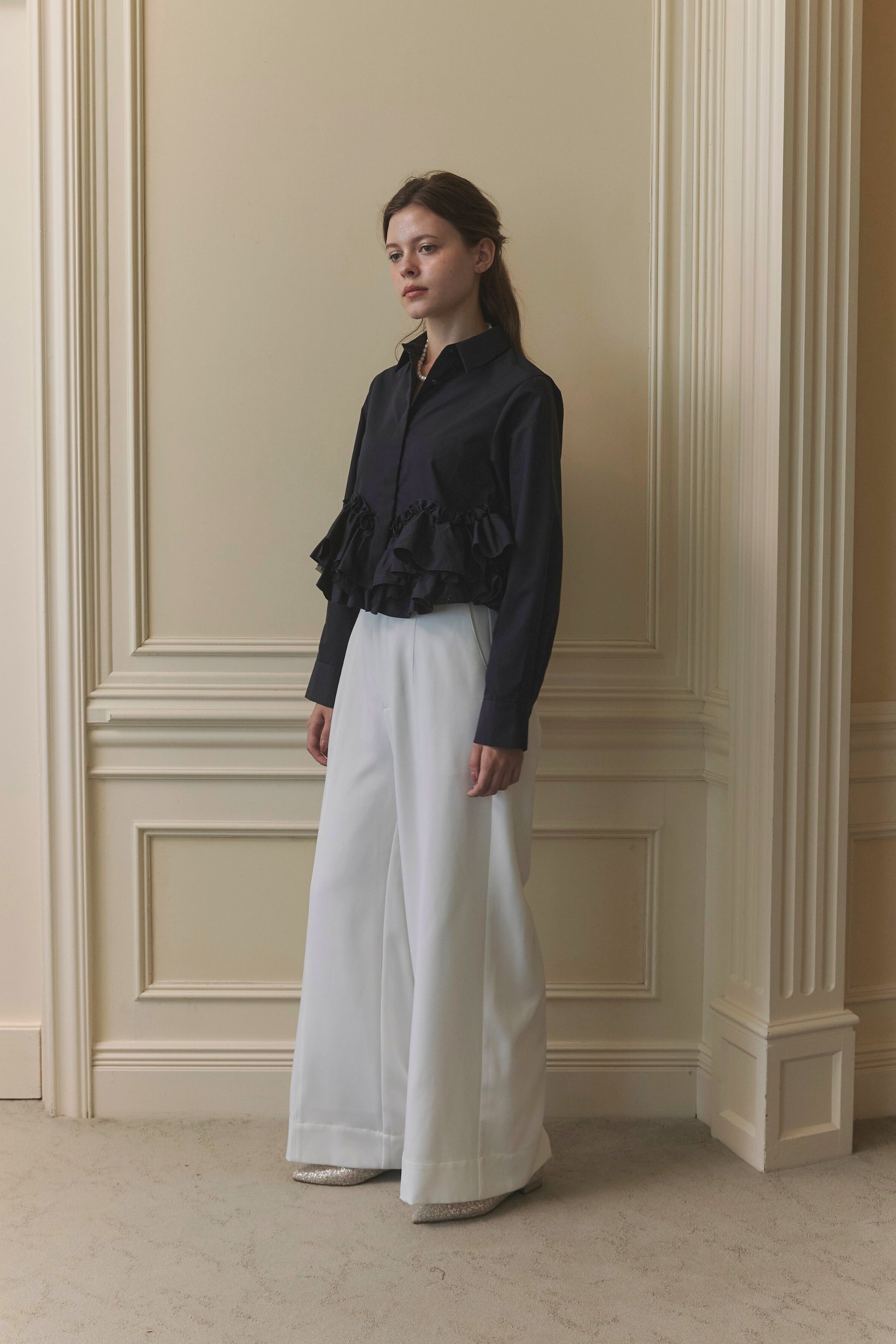 Volume frill shirt