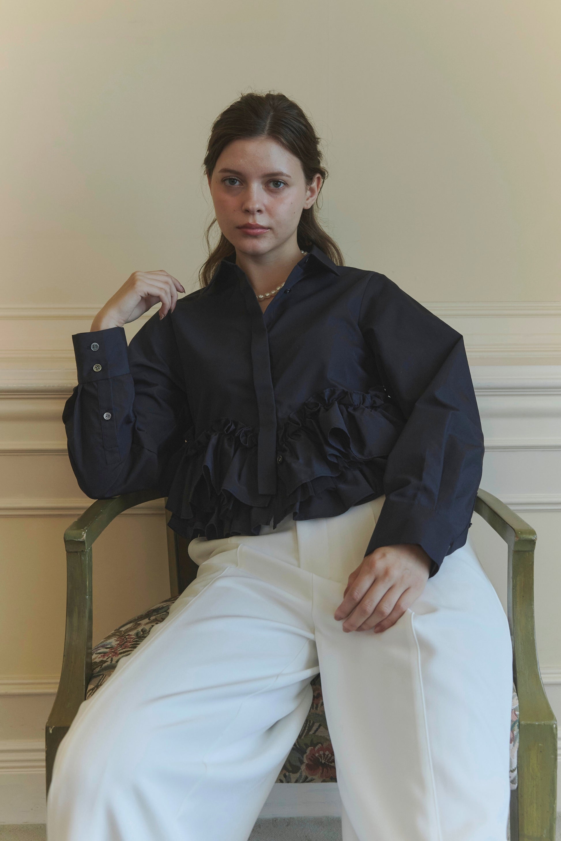 Volume frill shirt