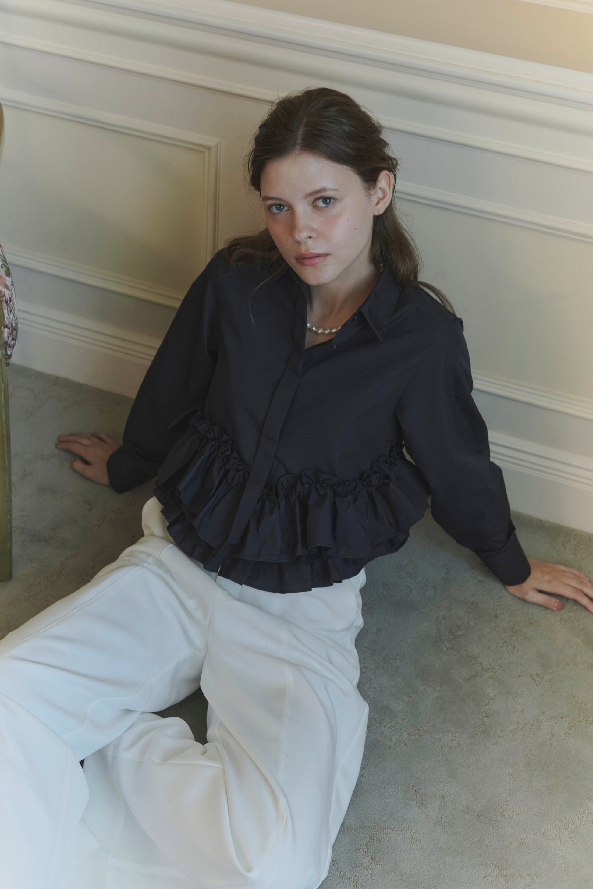 Volume frill shirt