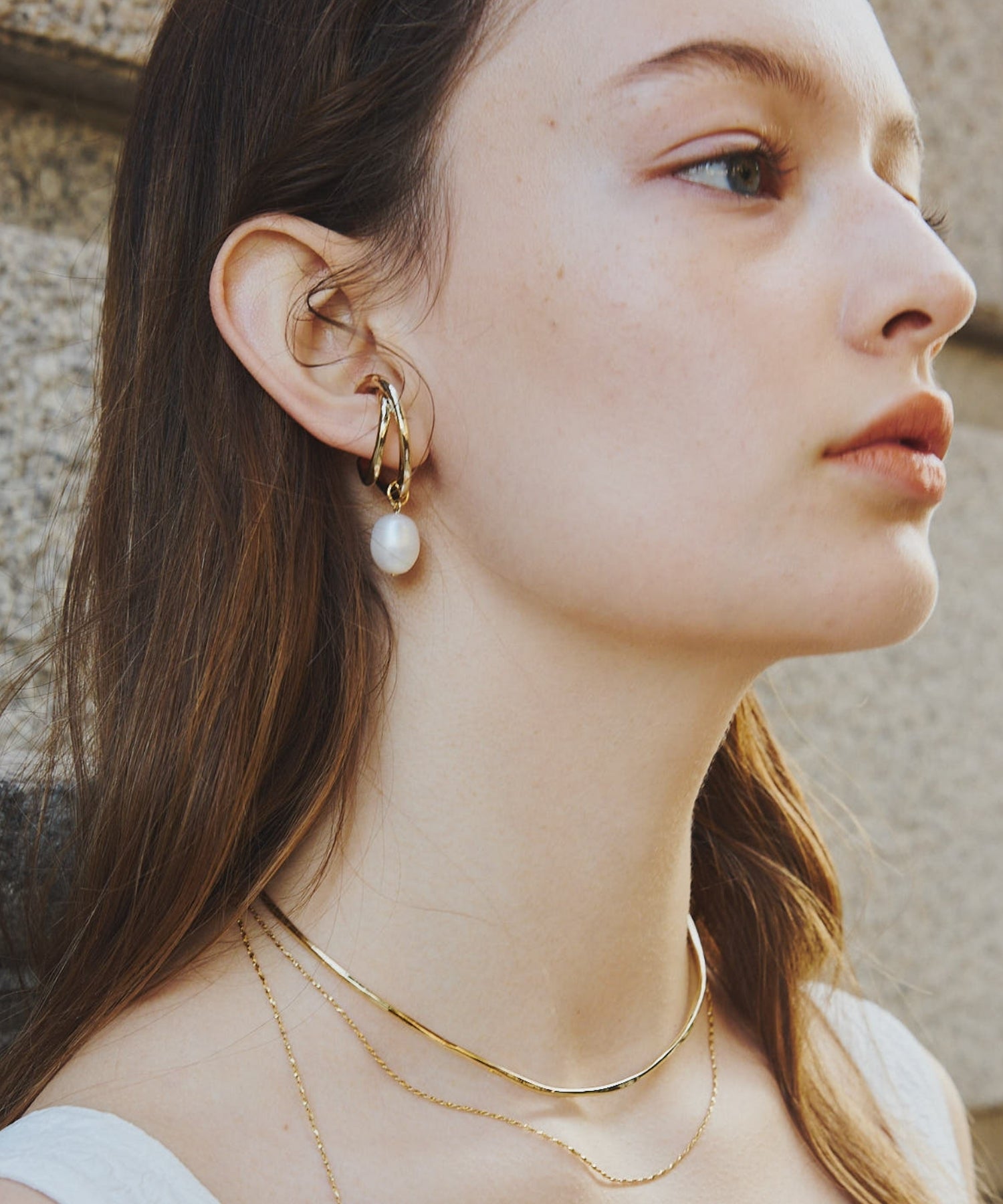 Pearl ringcuff【Gold/Silver】