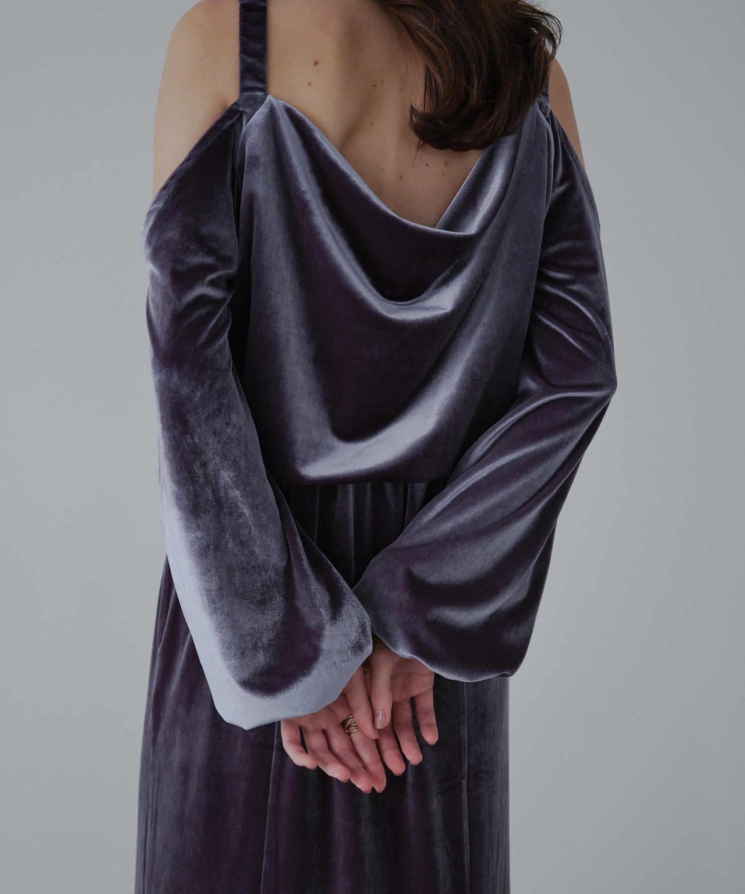 Drape velours one-piece