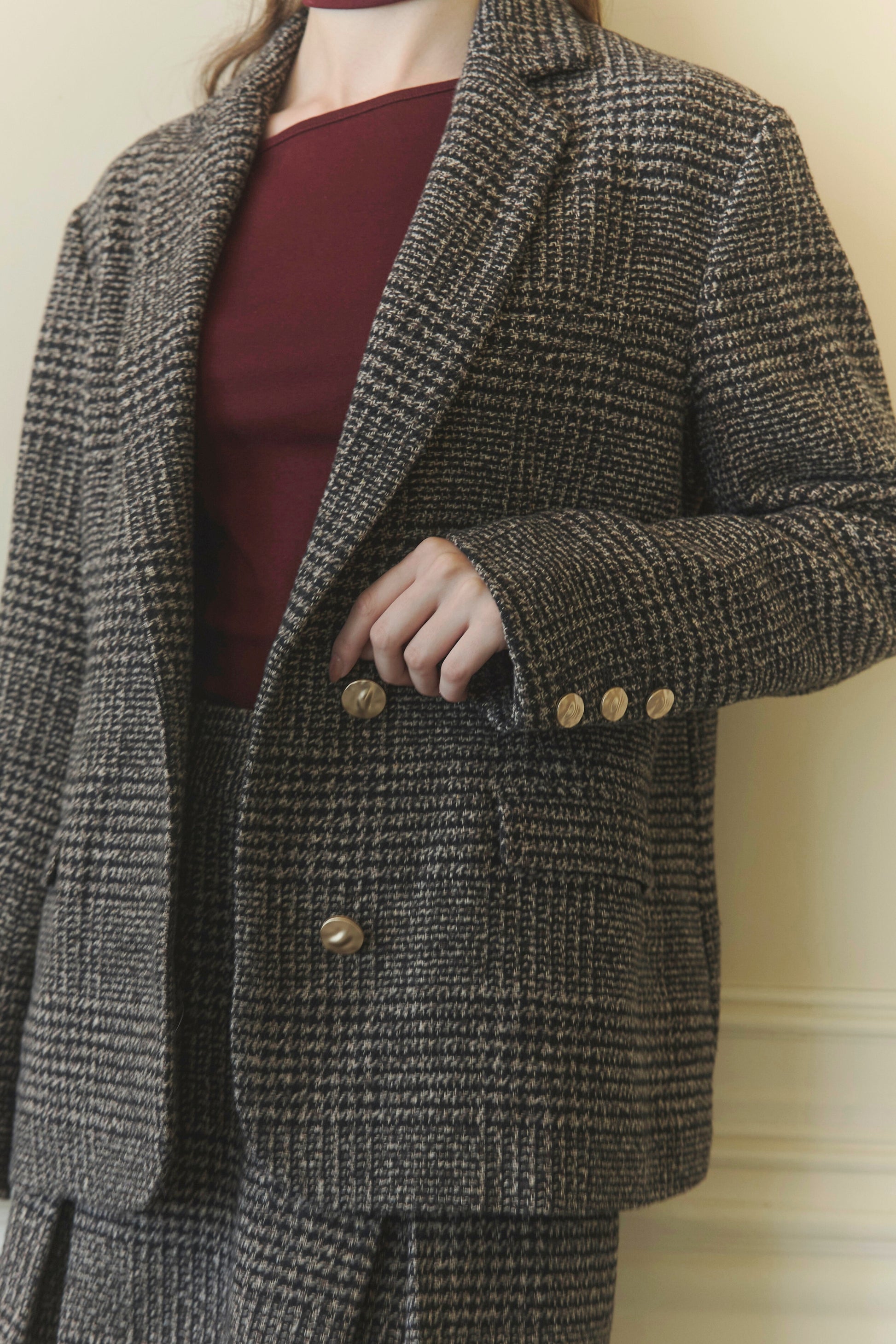 Over check jacket