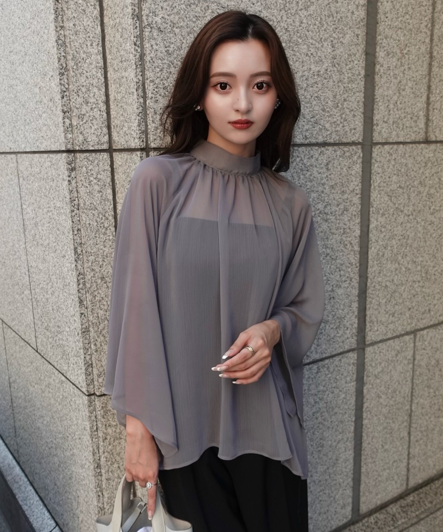 Chiffon flare blouse