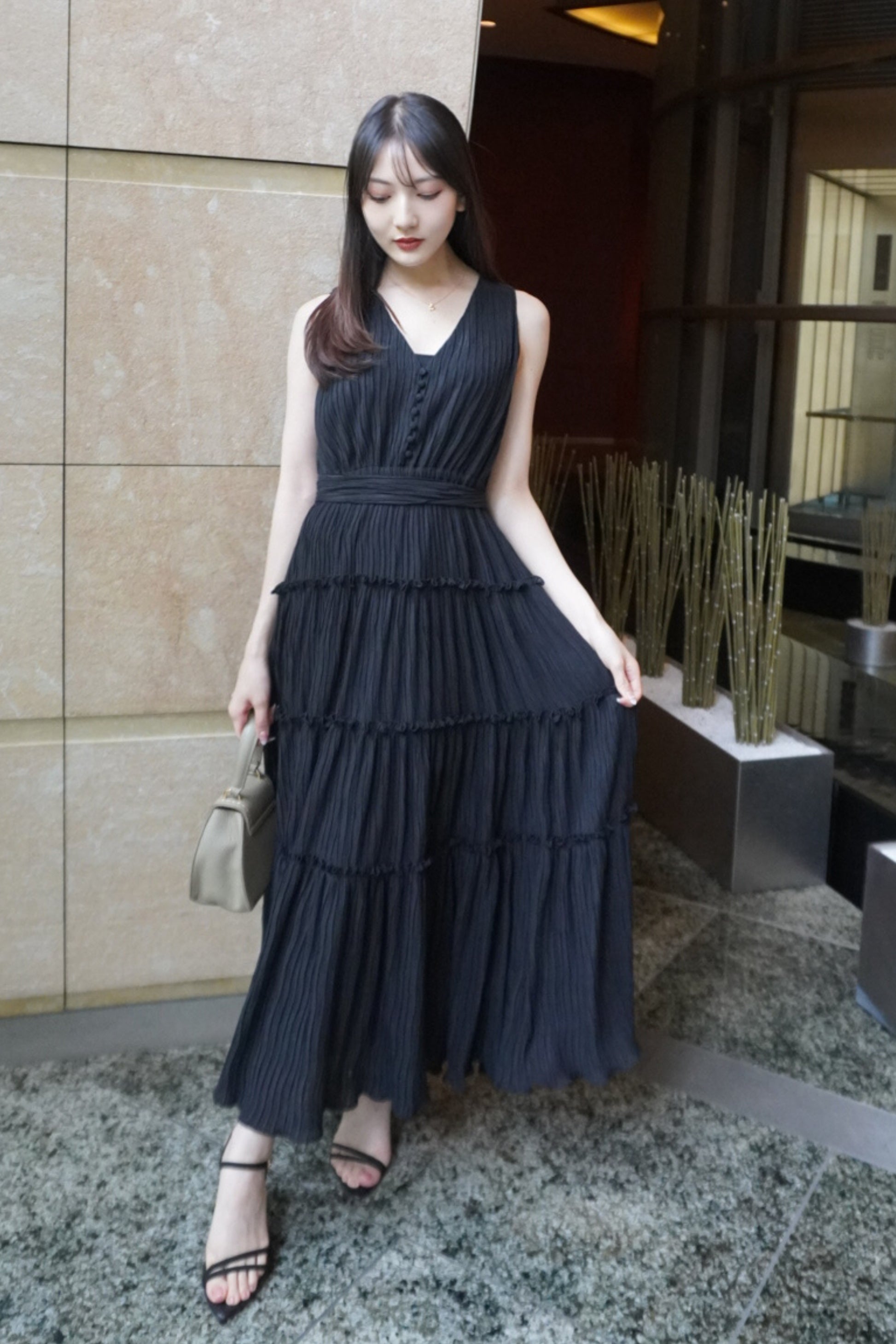 Tiered flare one-piece