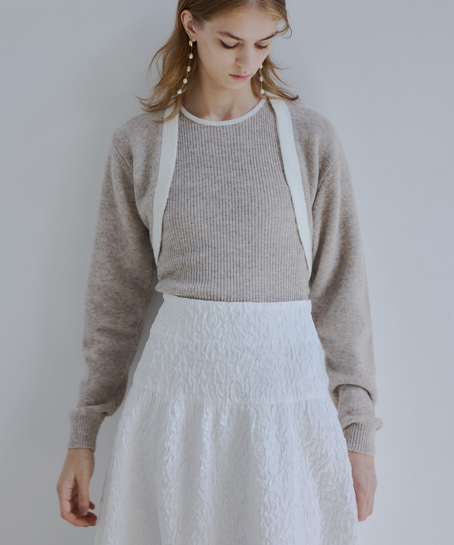 【SALE】Bicolor knit ensemble