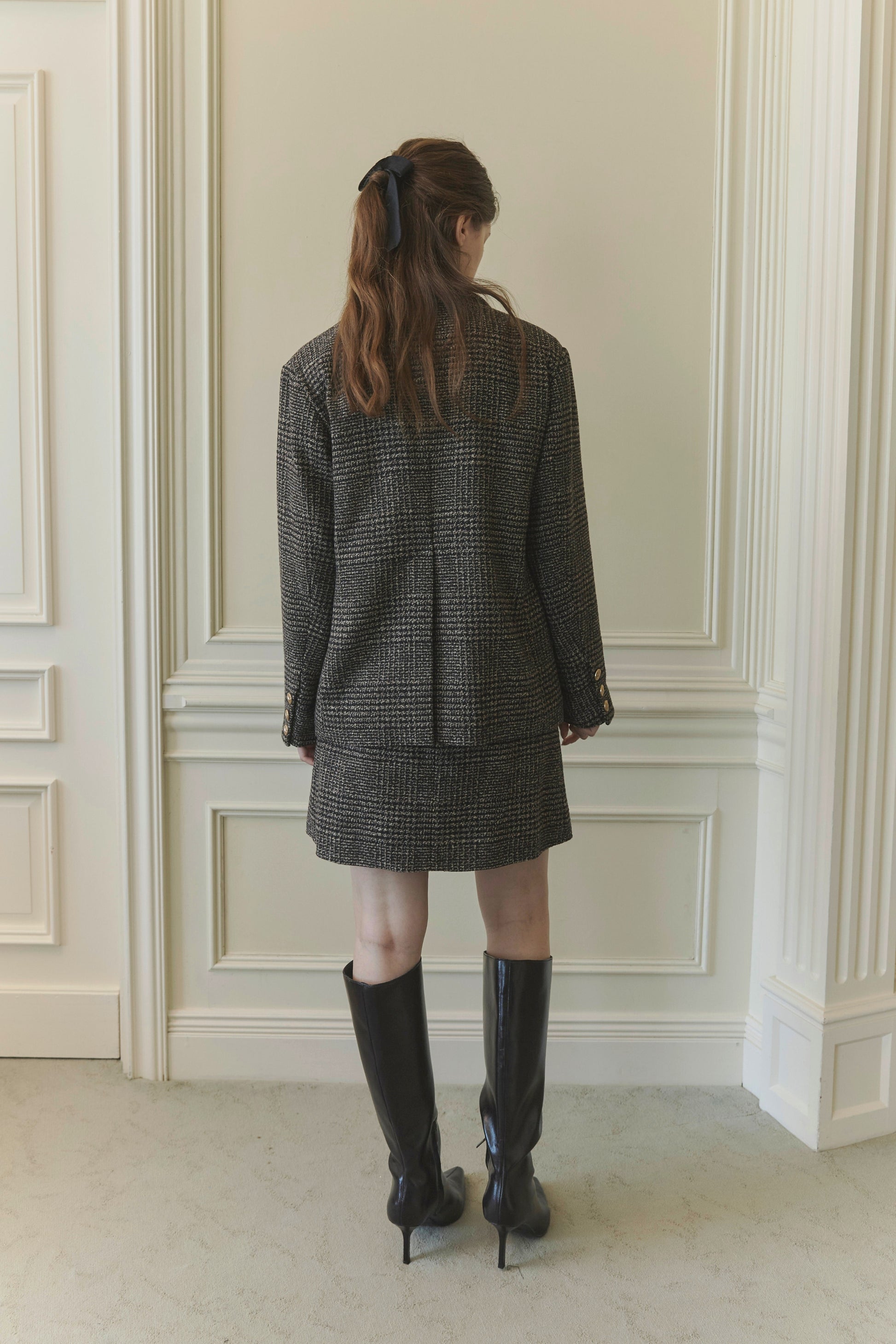 Tuck mini skirt