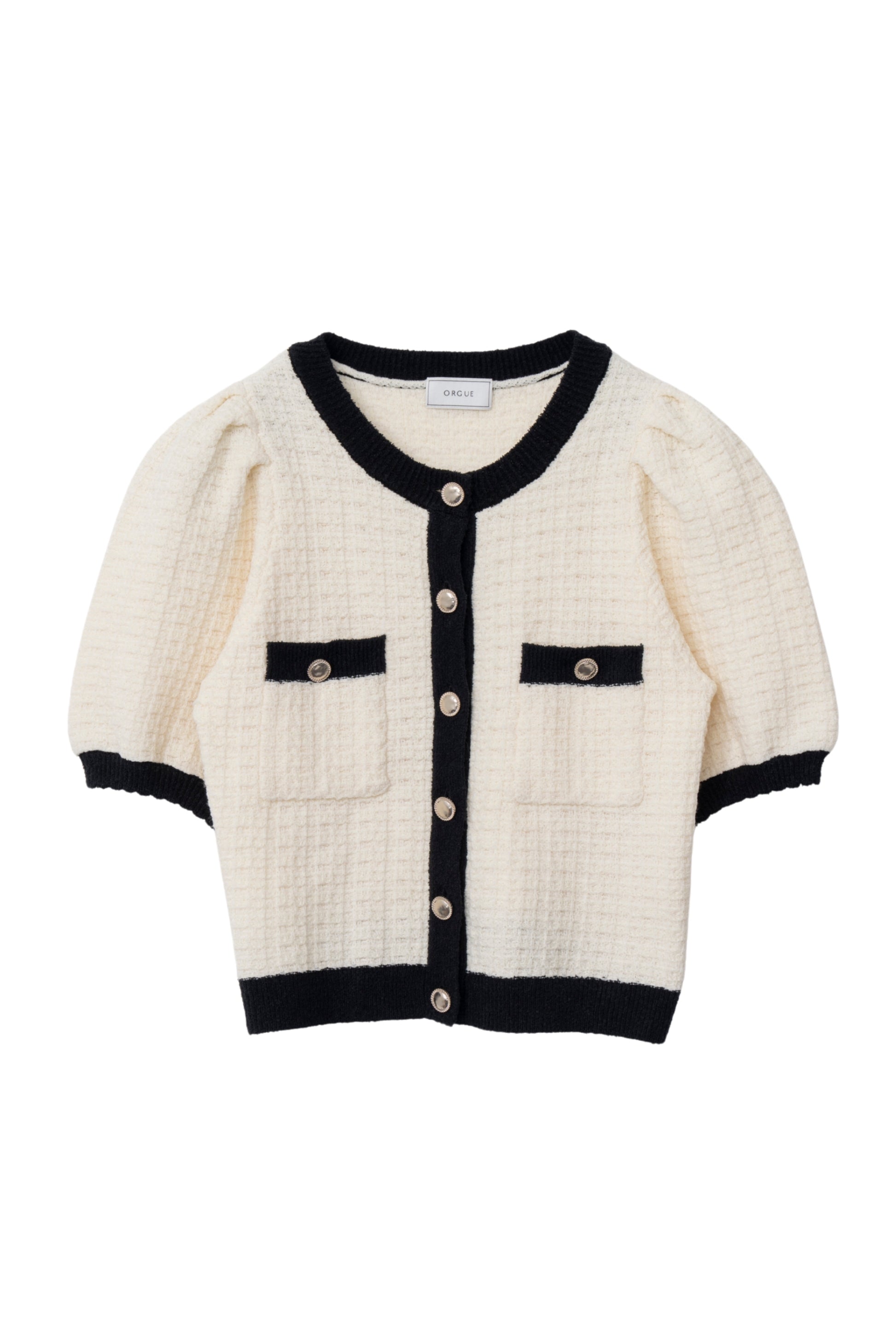 バイカラーニットカーディガン