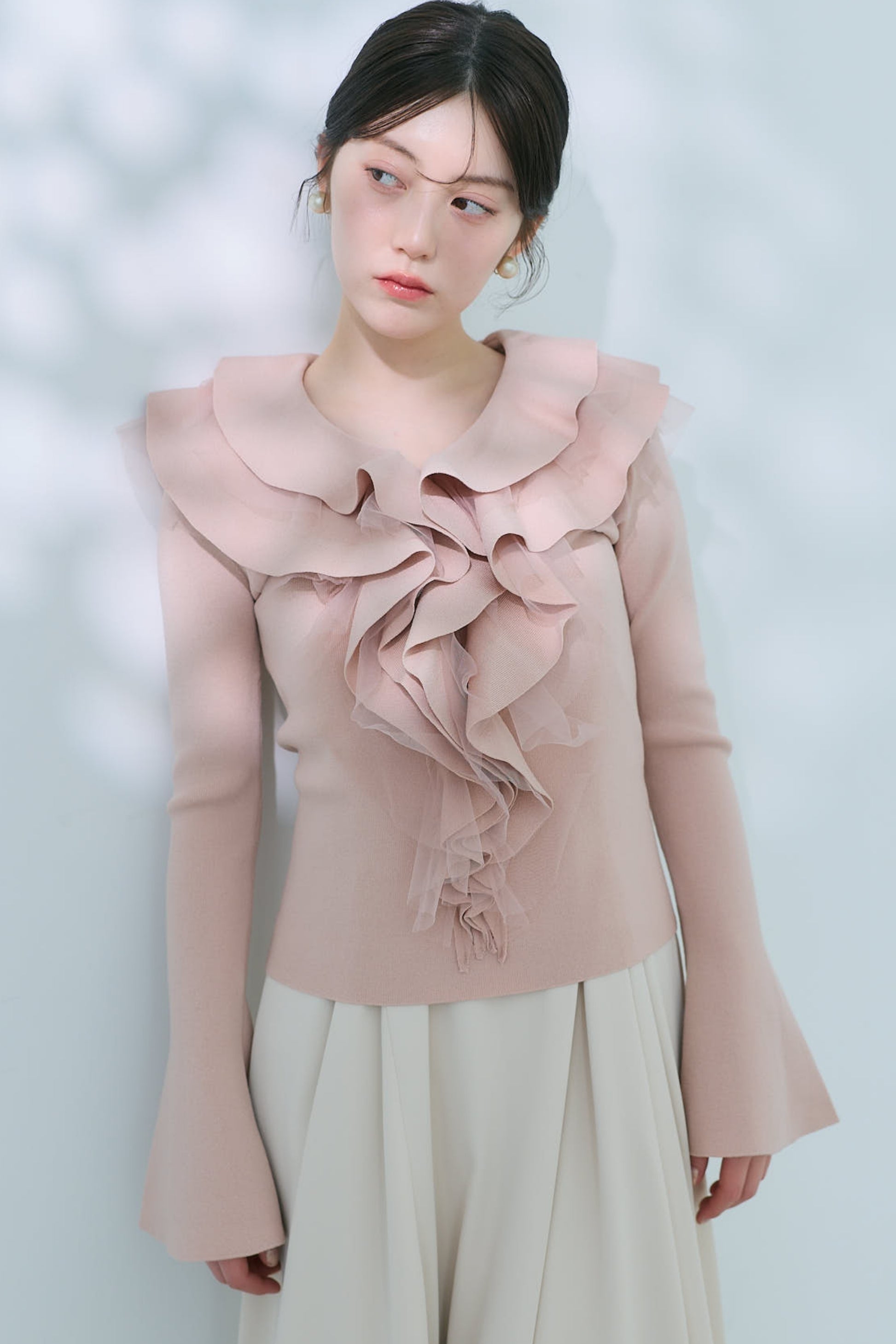 ラッフルフリルニット