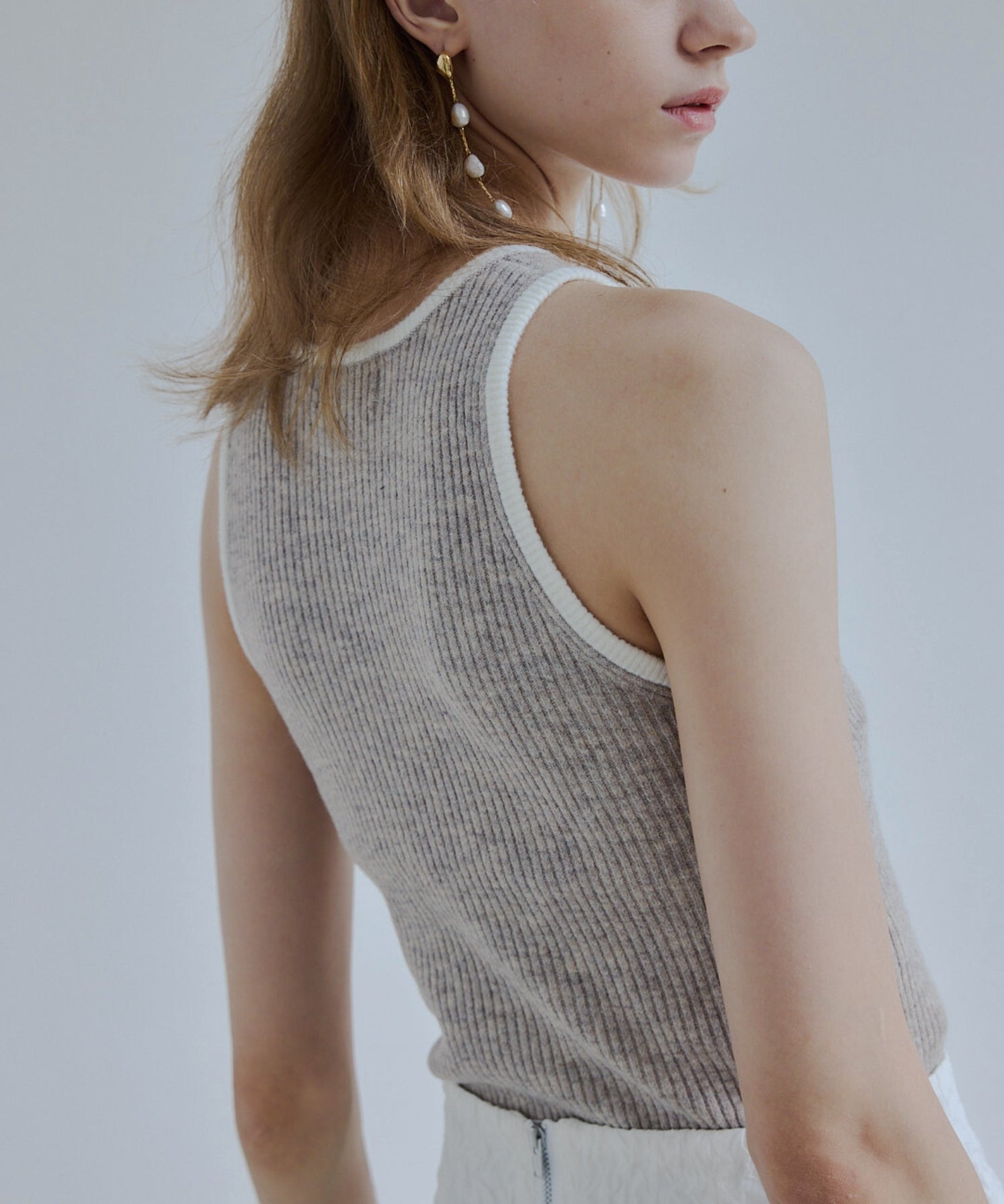 【SALE】Bicolor knit ensemble