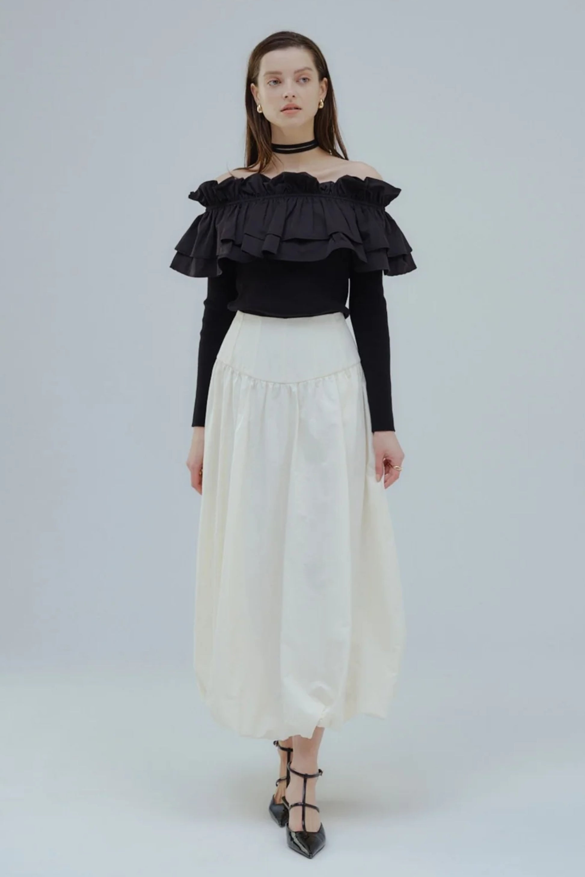 Corset balloon skirt