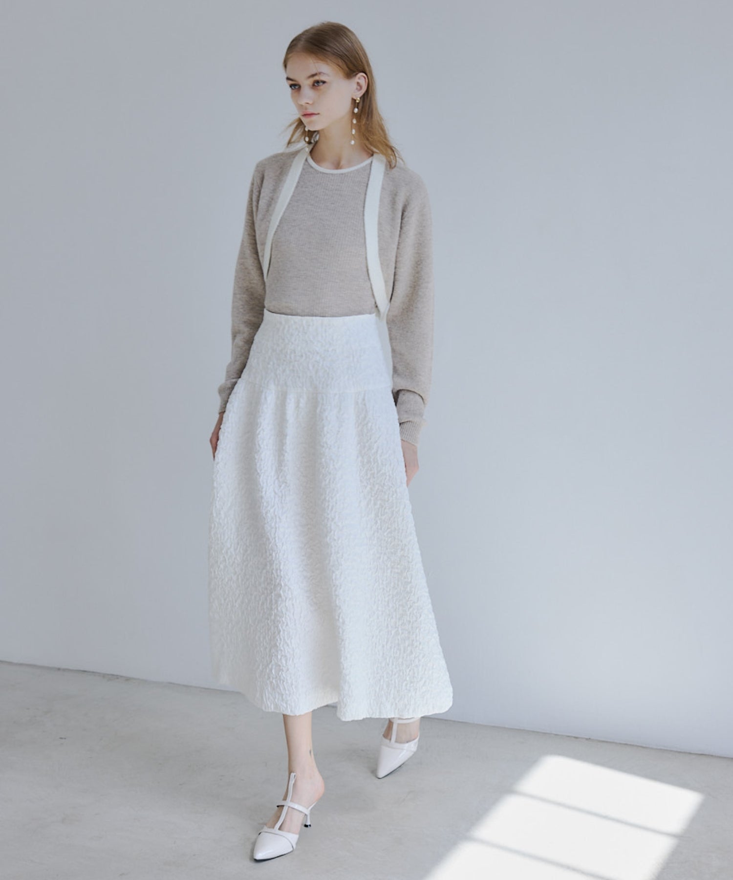 【SALE】Bicolor knit ensemble