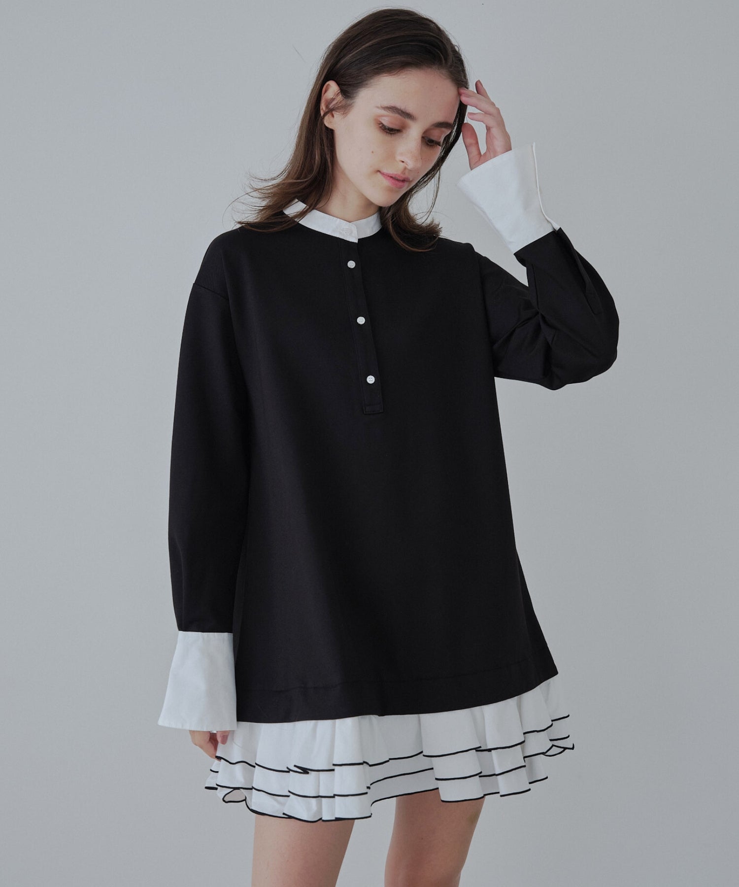 Frill mini one-piece【Black】