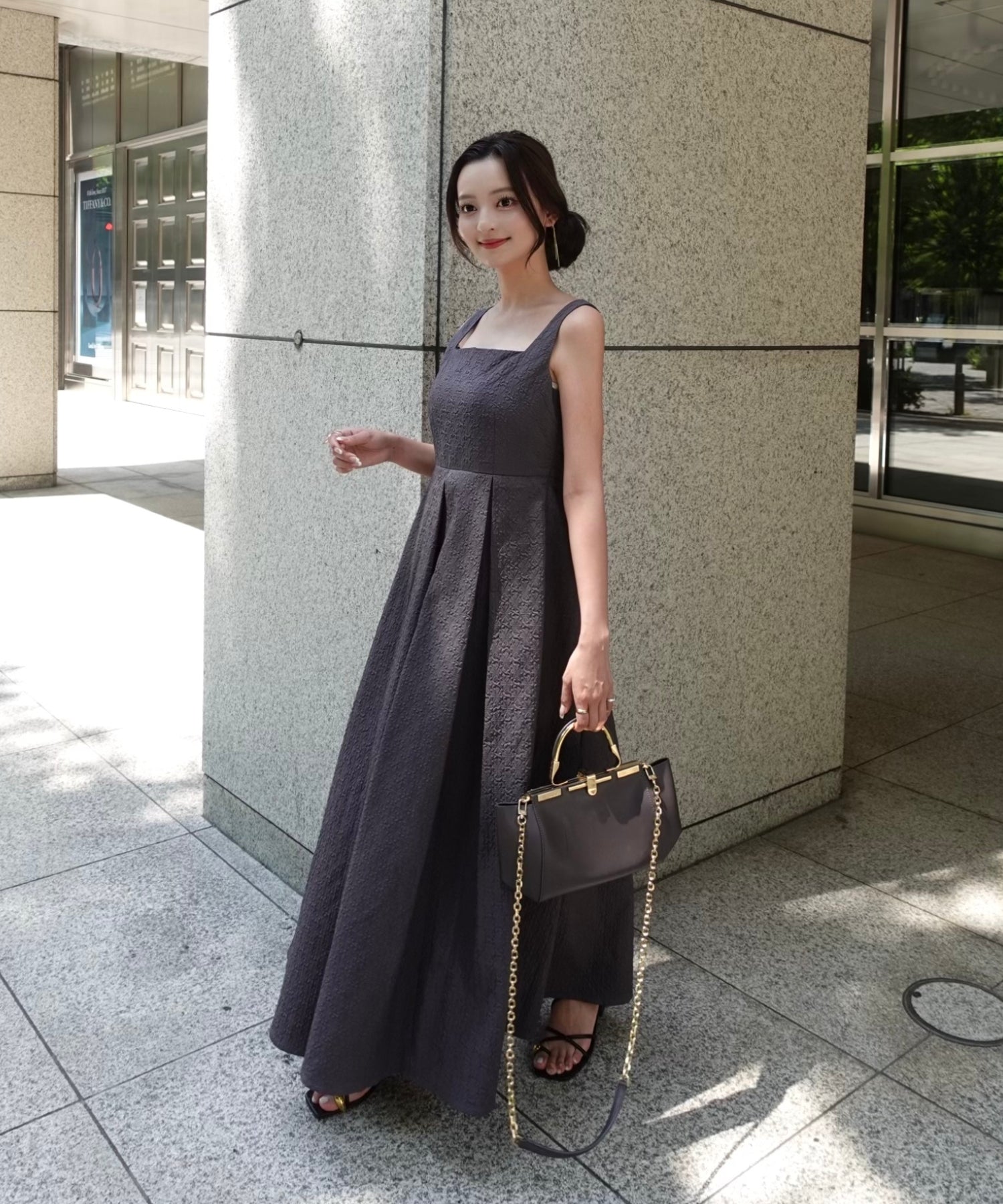 Emboss camisole one-piece