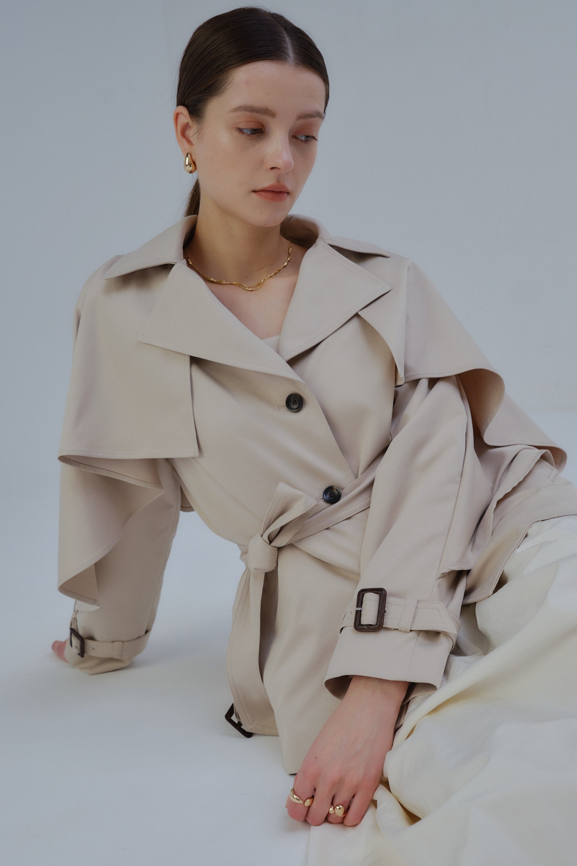 SALE / Cape trench coat