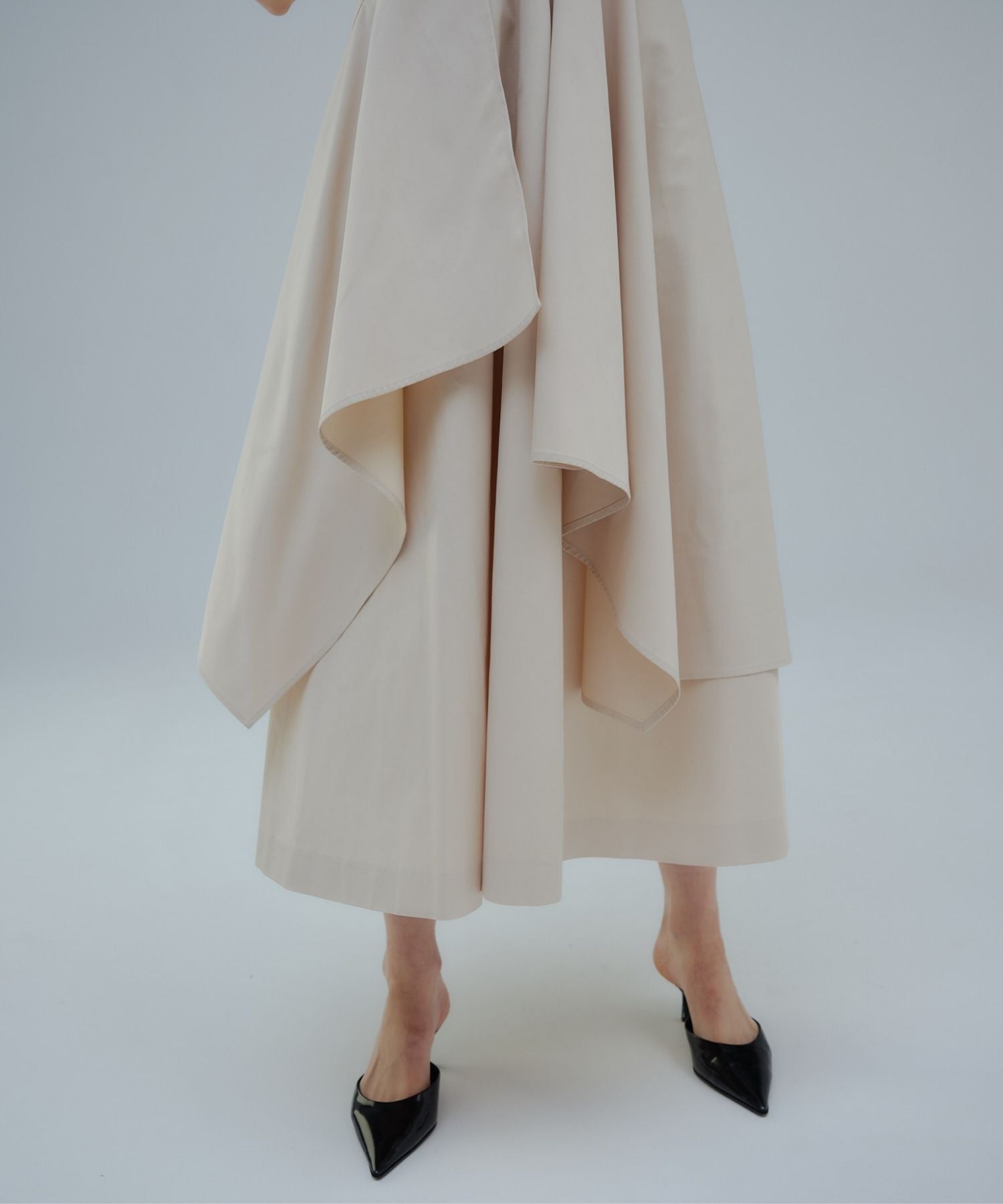 Tiered flare jumper skirt