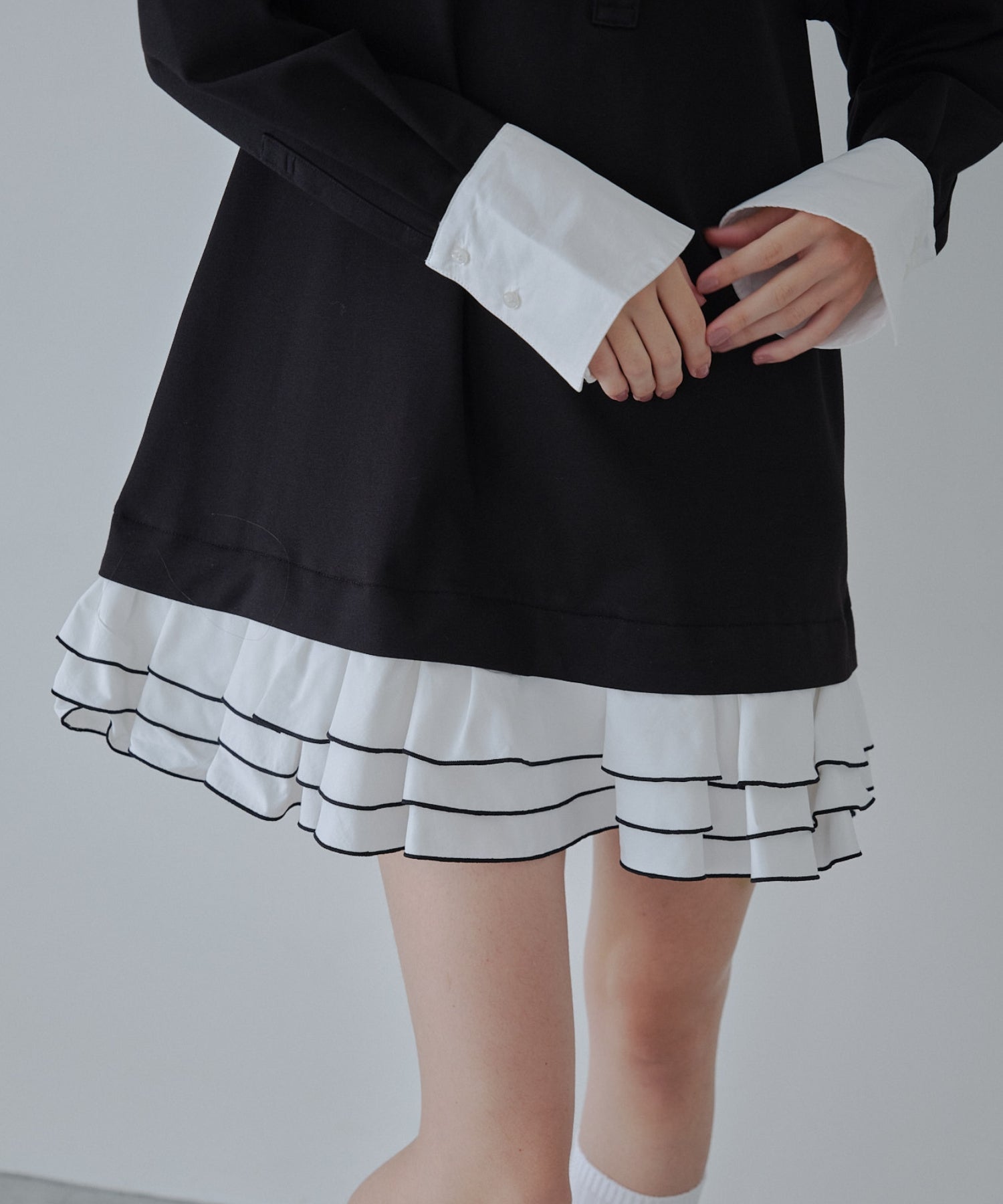 Frill mini one-piece【Black】