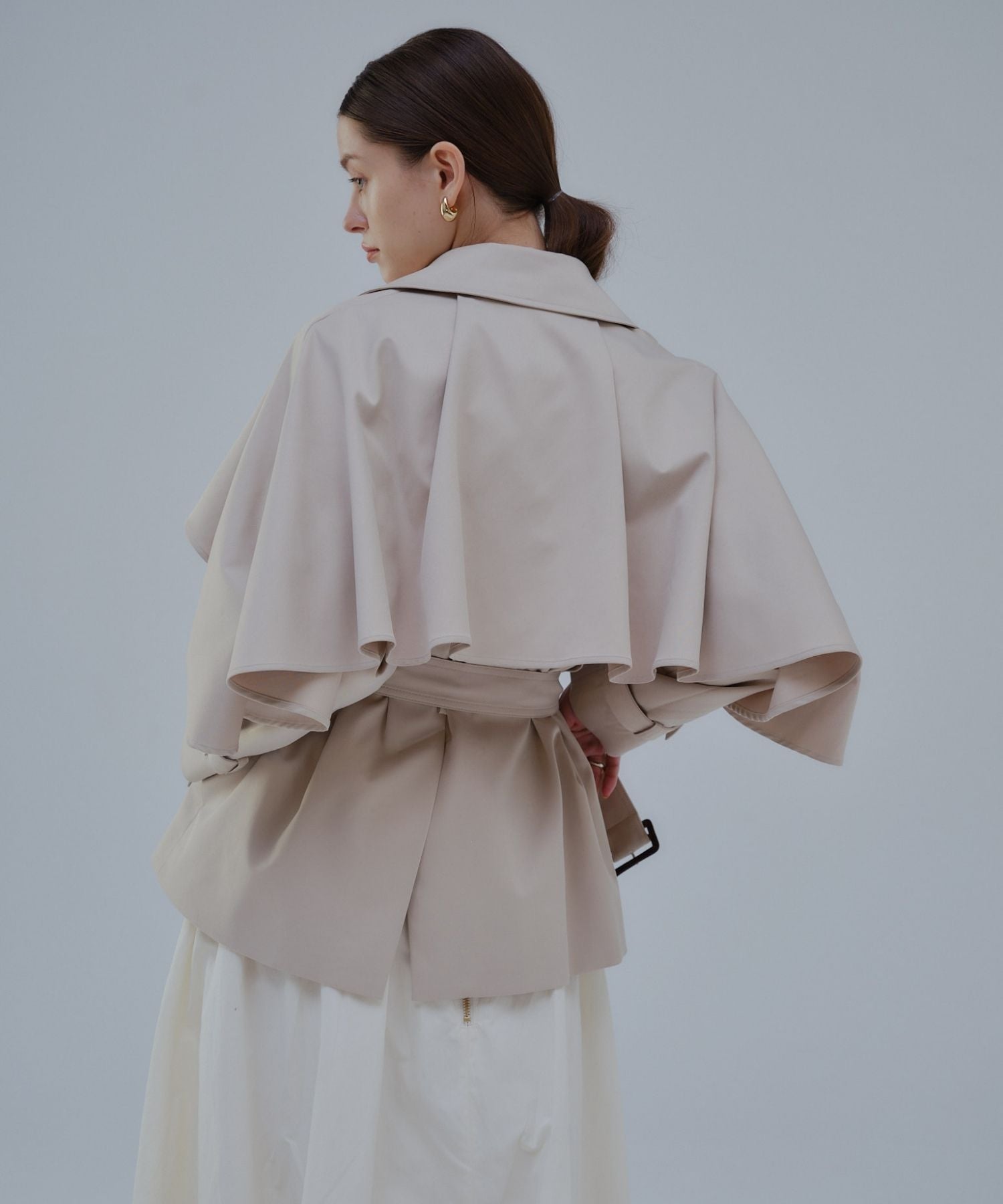 【SALE】Cape trench coat(beige)