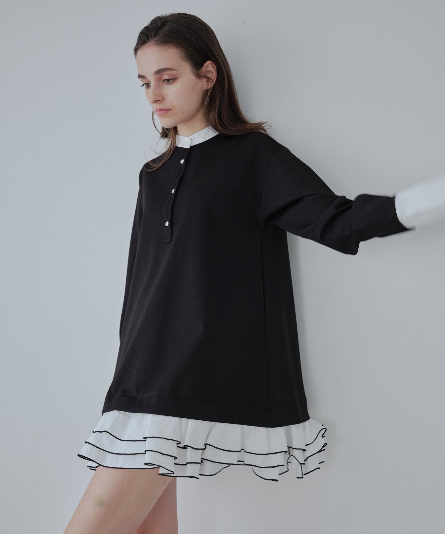 Frill mini one-piece【Black】