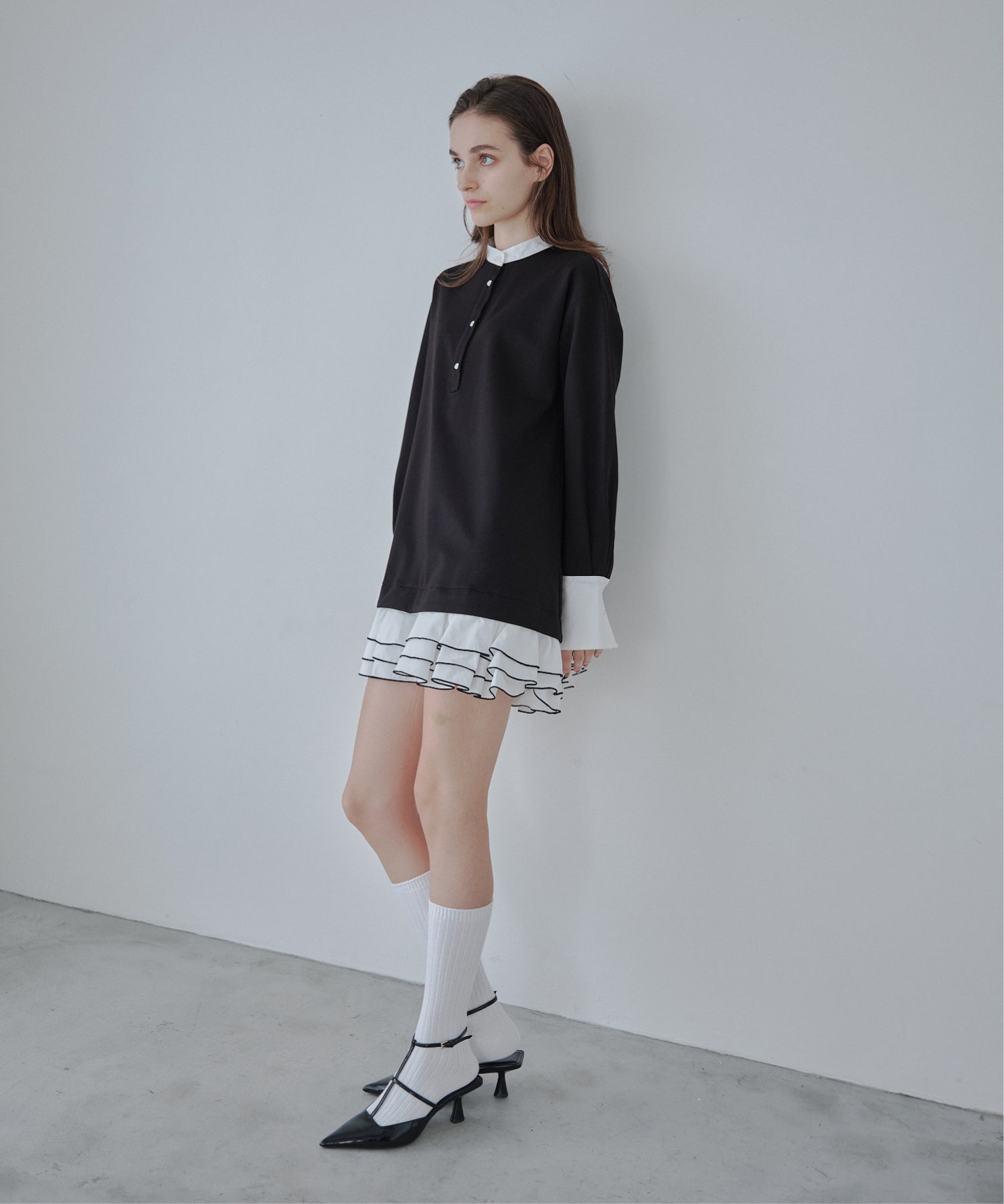 Frill mini one-piece【Black】