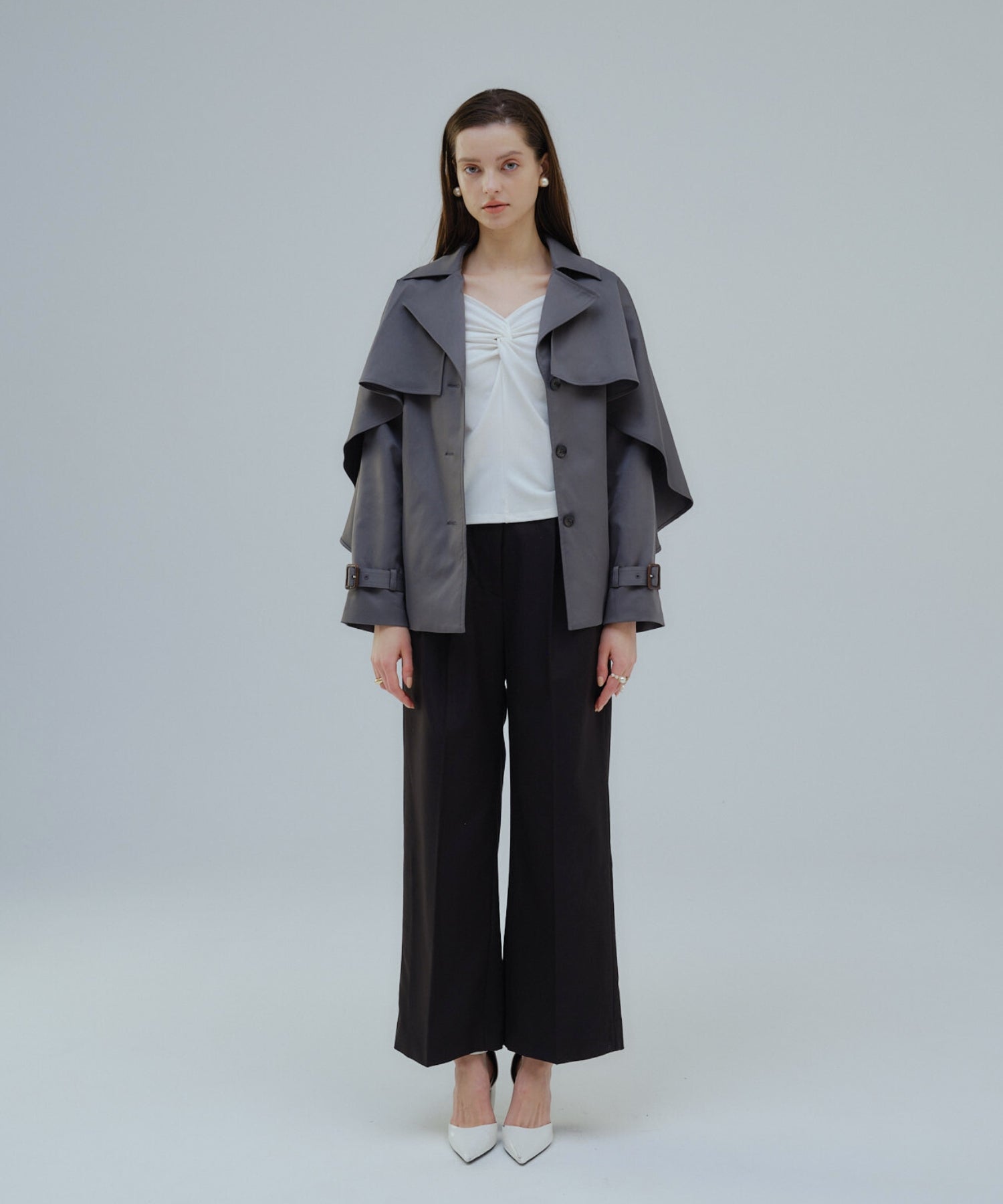 Tuck wide pants