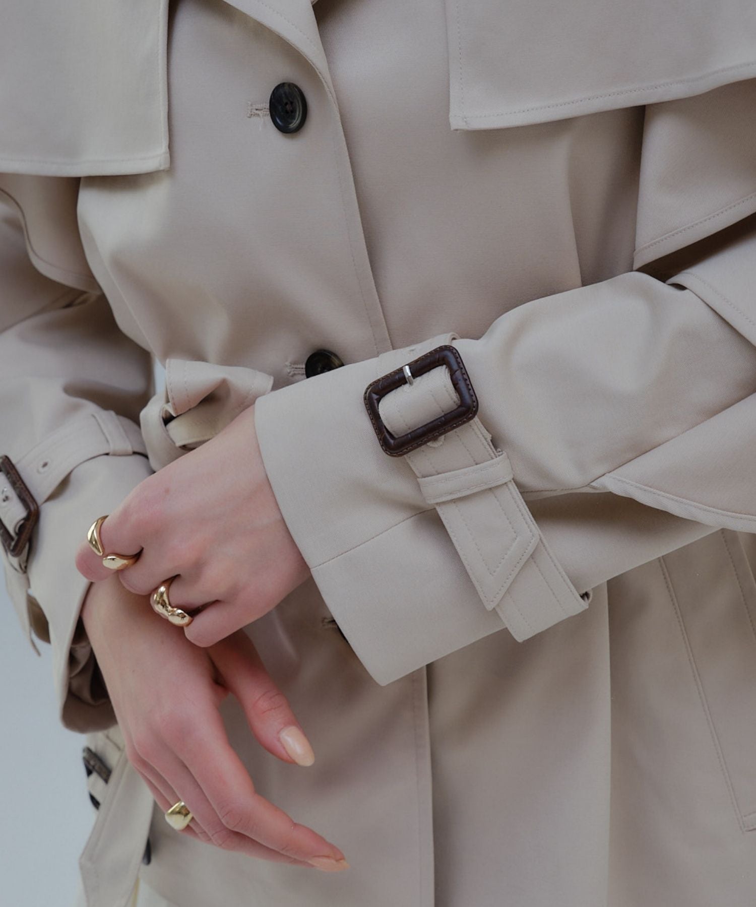 【SALE】Cape trench coat(beige)