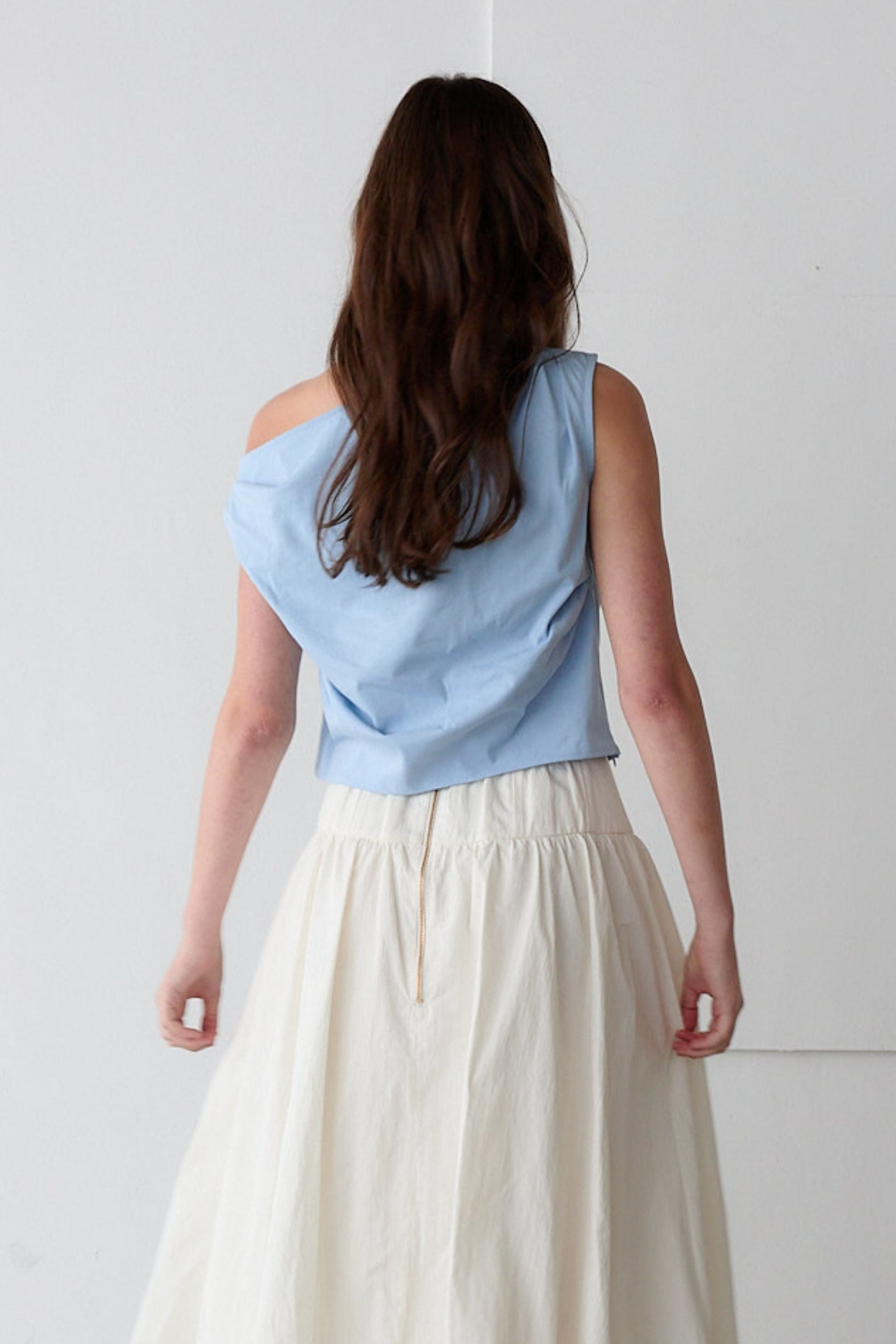 Drape one-shoulder cut tops