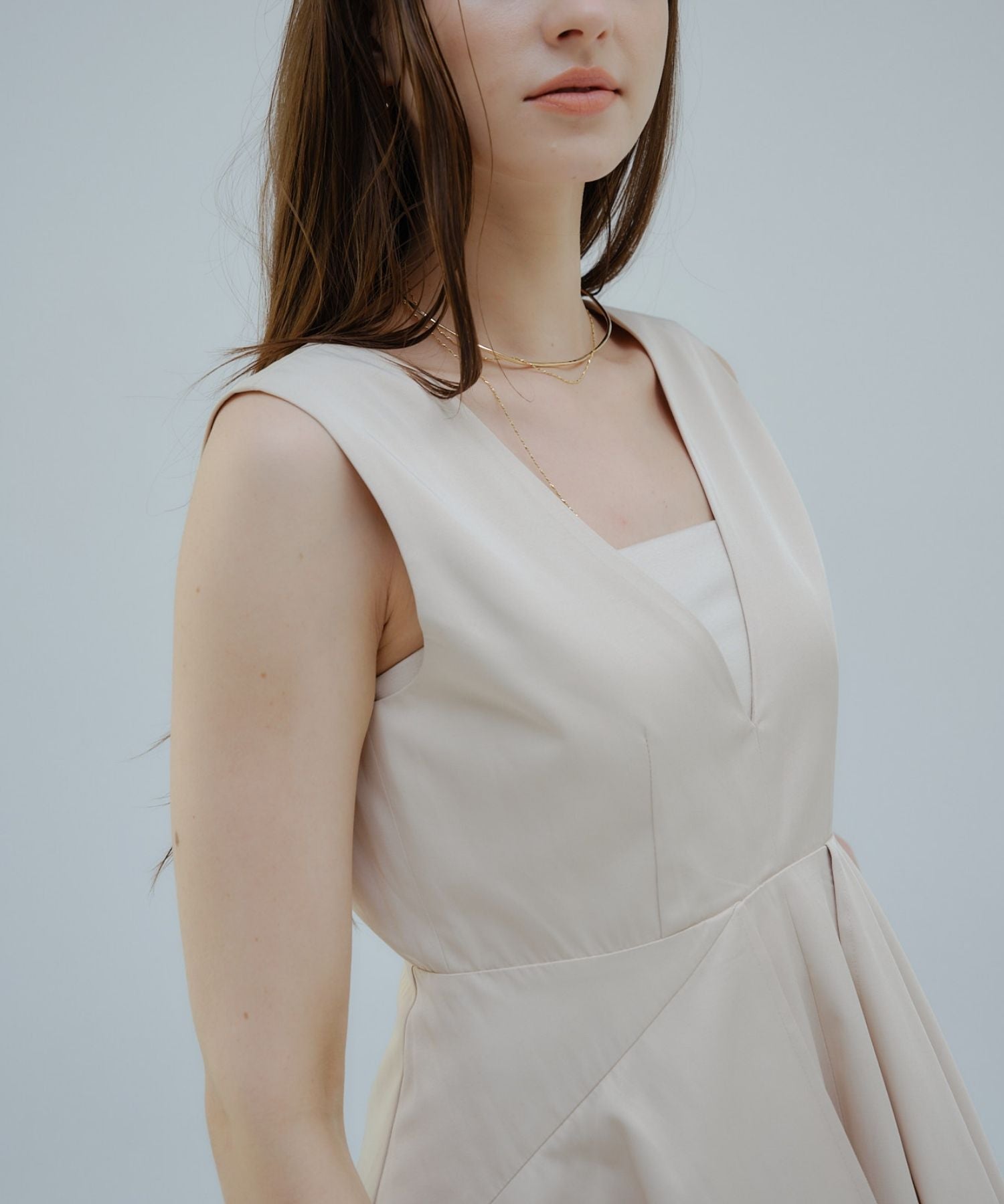 【SALE】Tiered flare jumper skirt