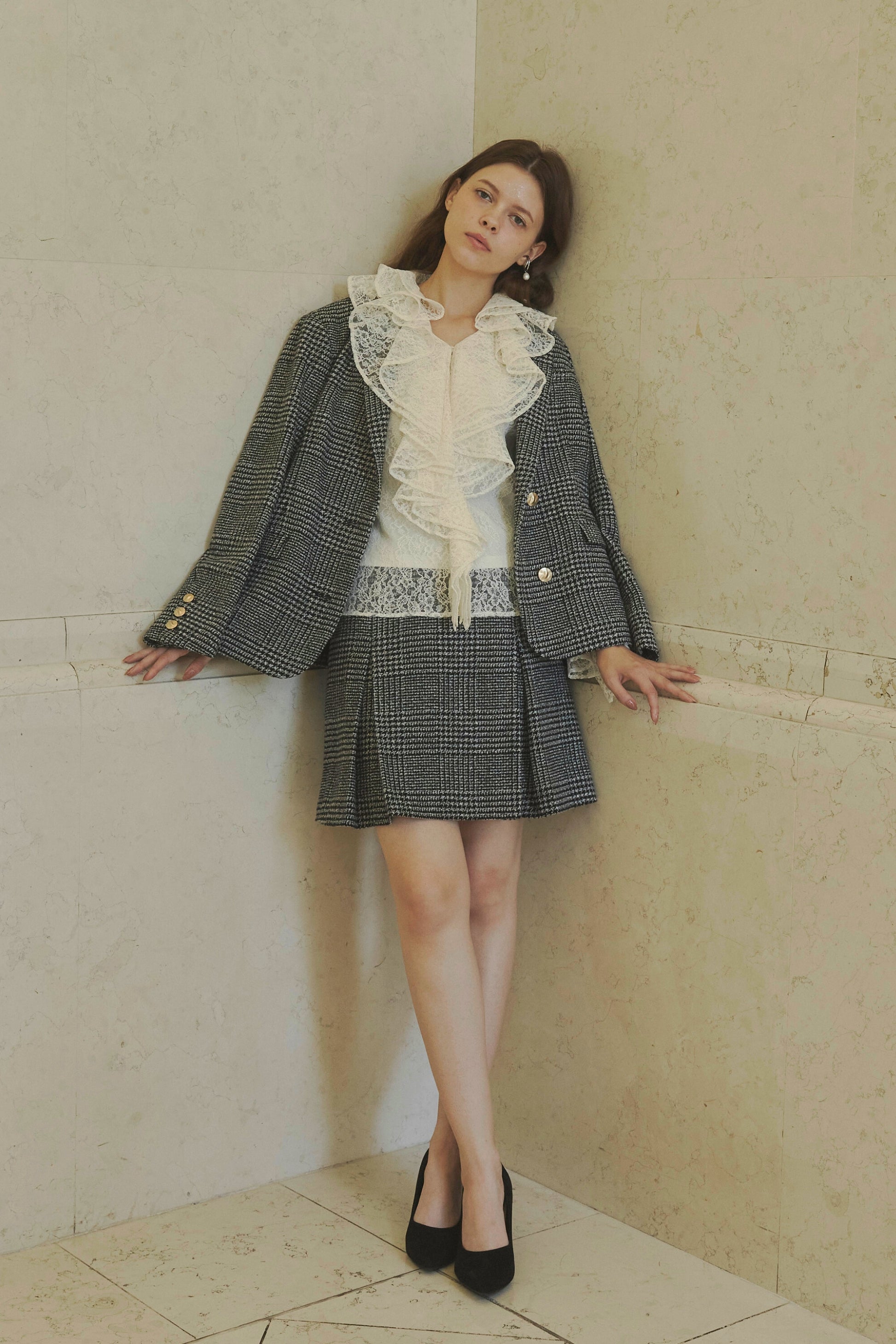 Over check jacket