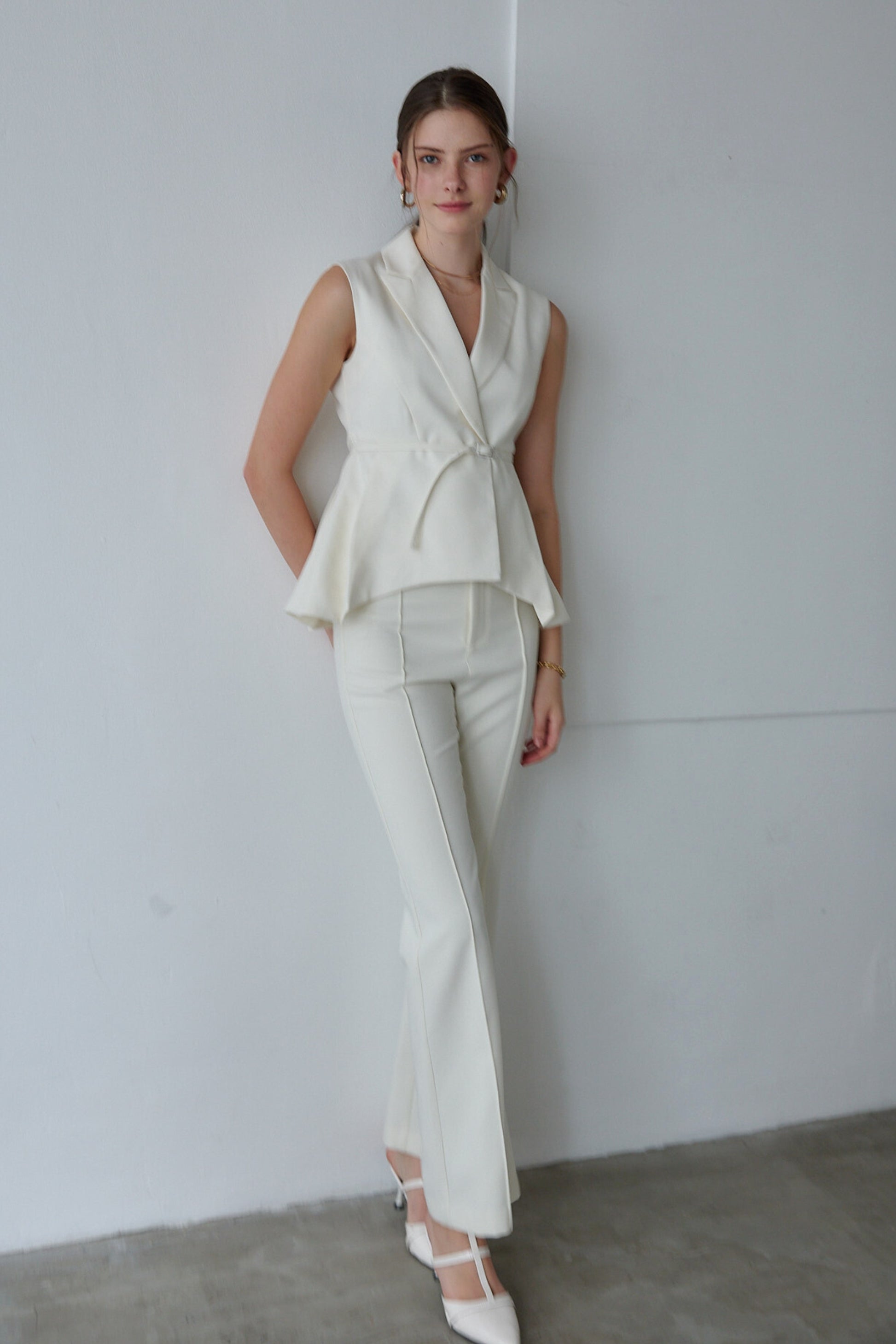 Peplum vest tops