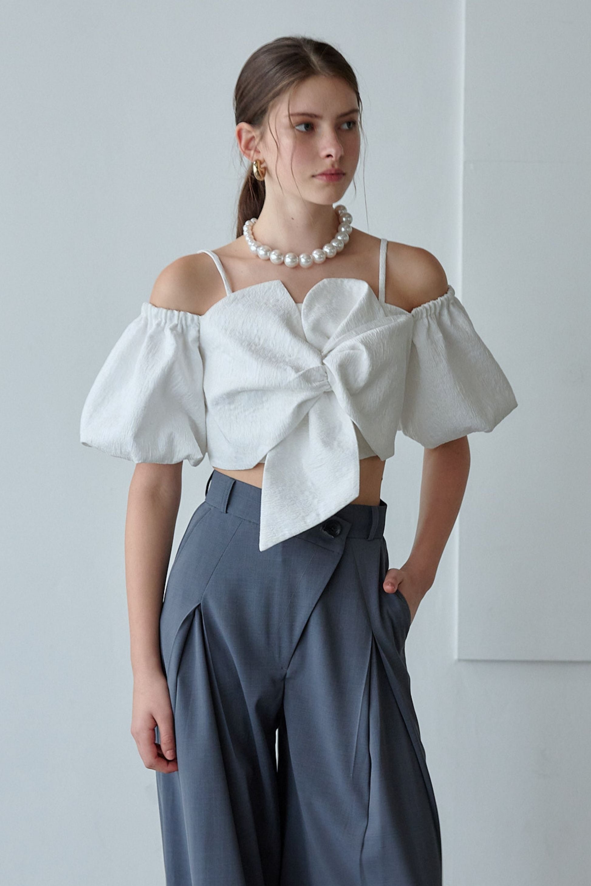 Volume ribbon cami