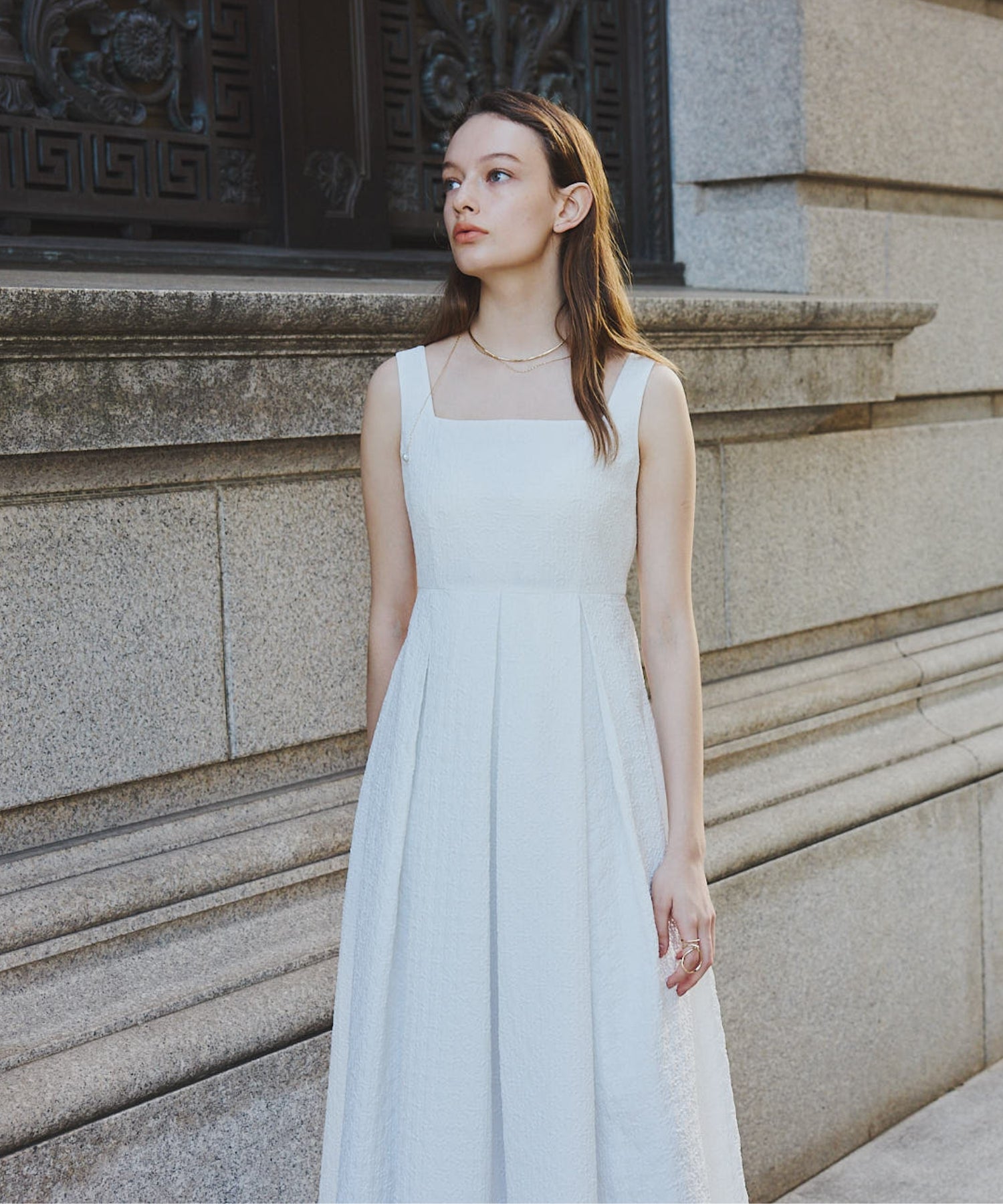 Emboss camisole one-piece