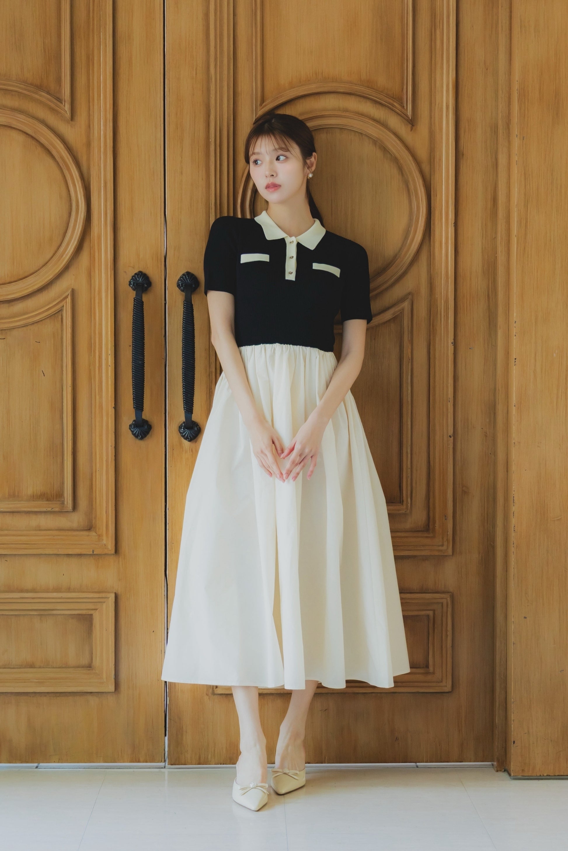 バイカラードッキングワンピース