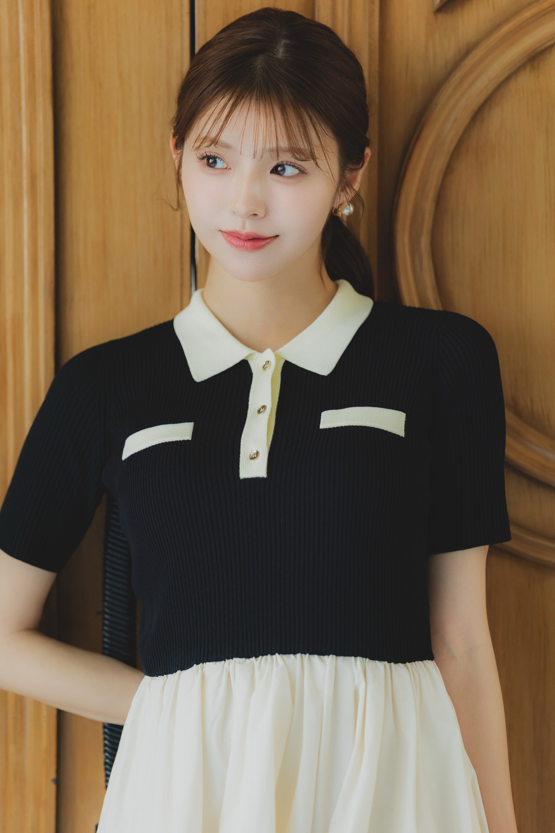 バイカラードッキングワンピース