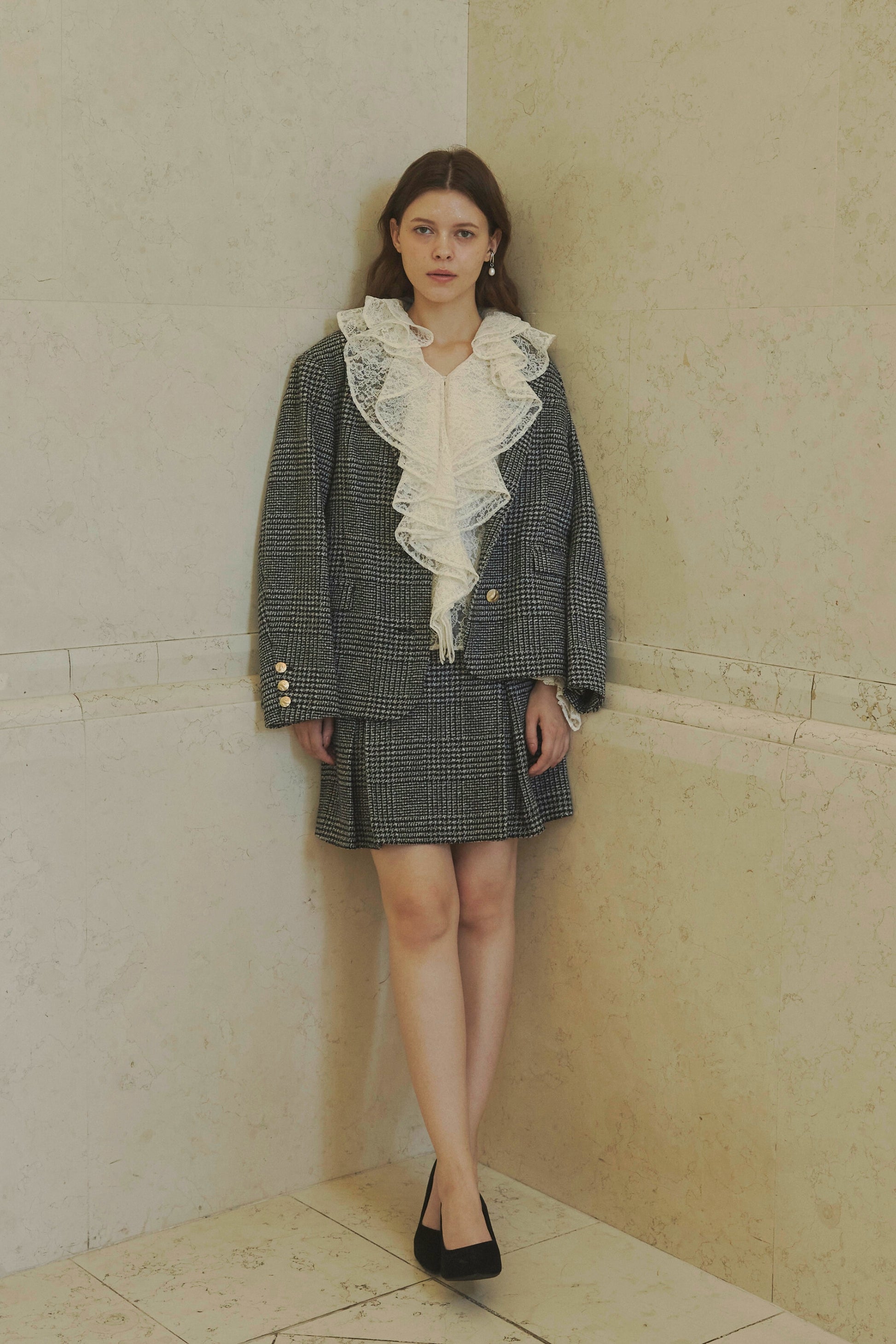 Over check jacket