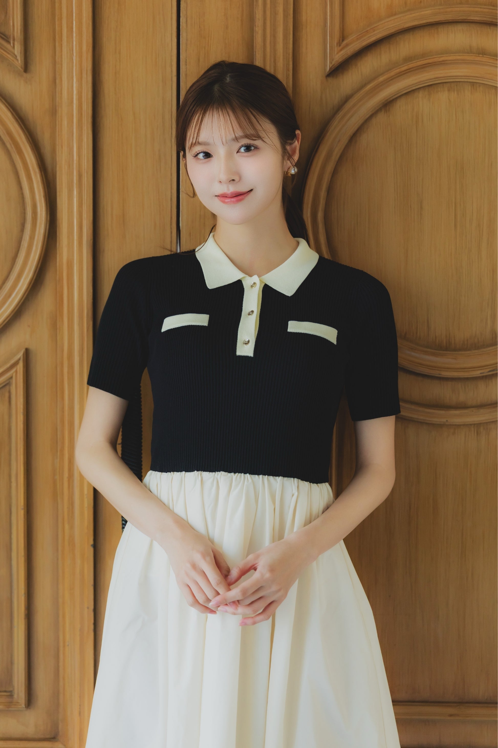 バイカラードッキングワンピース