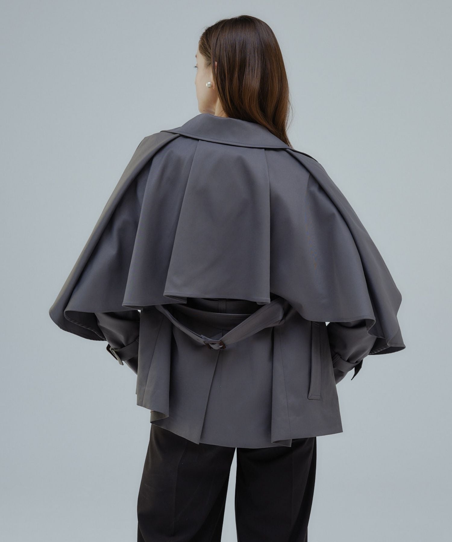 Cape trench coat
