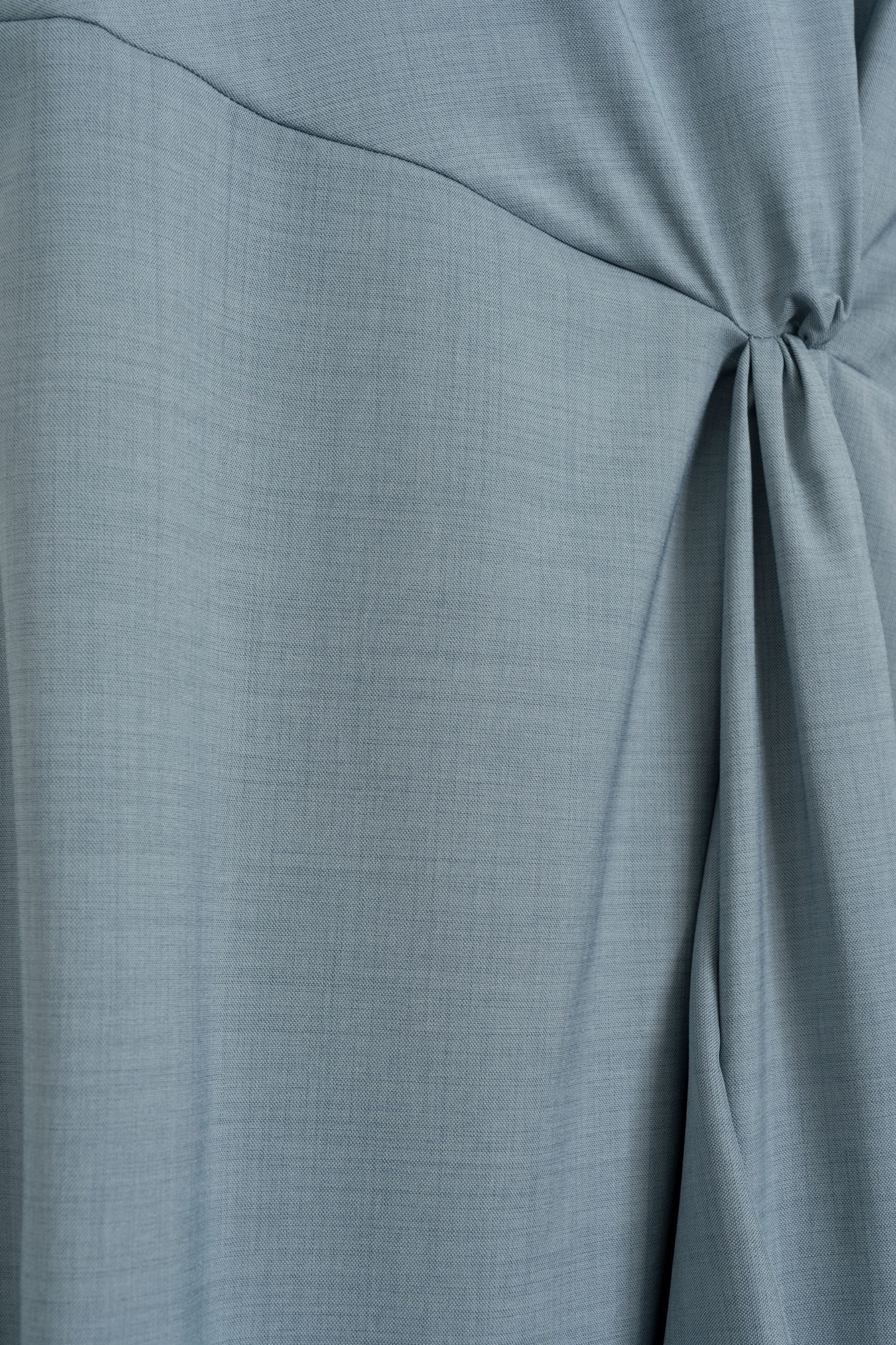 Ruffle frill one-piece (light blue)
