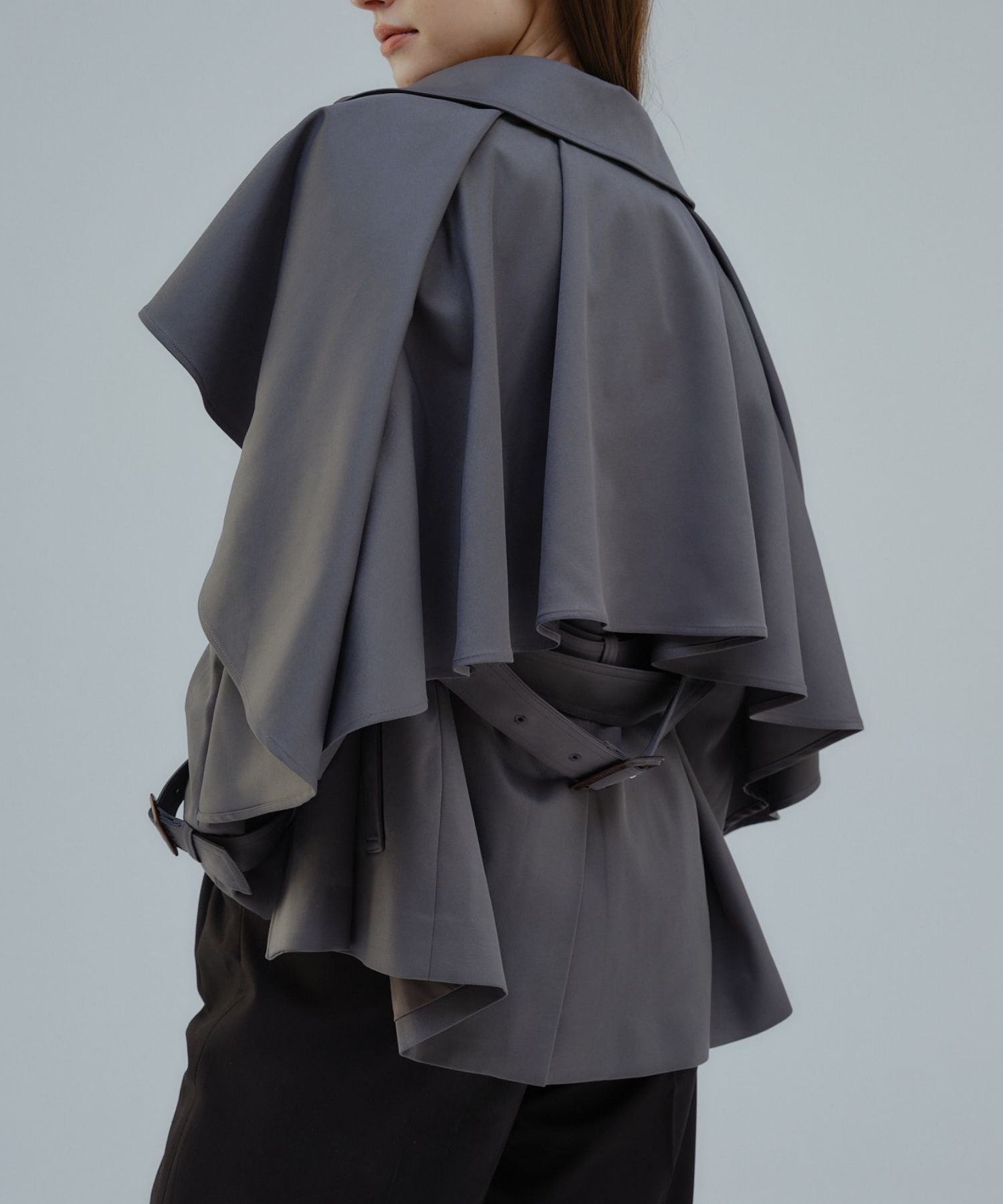 Cape trench coat