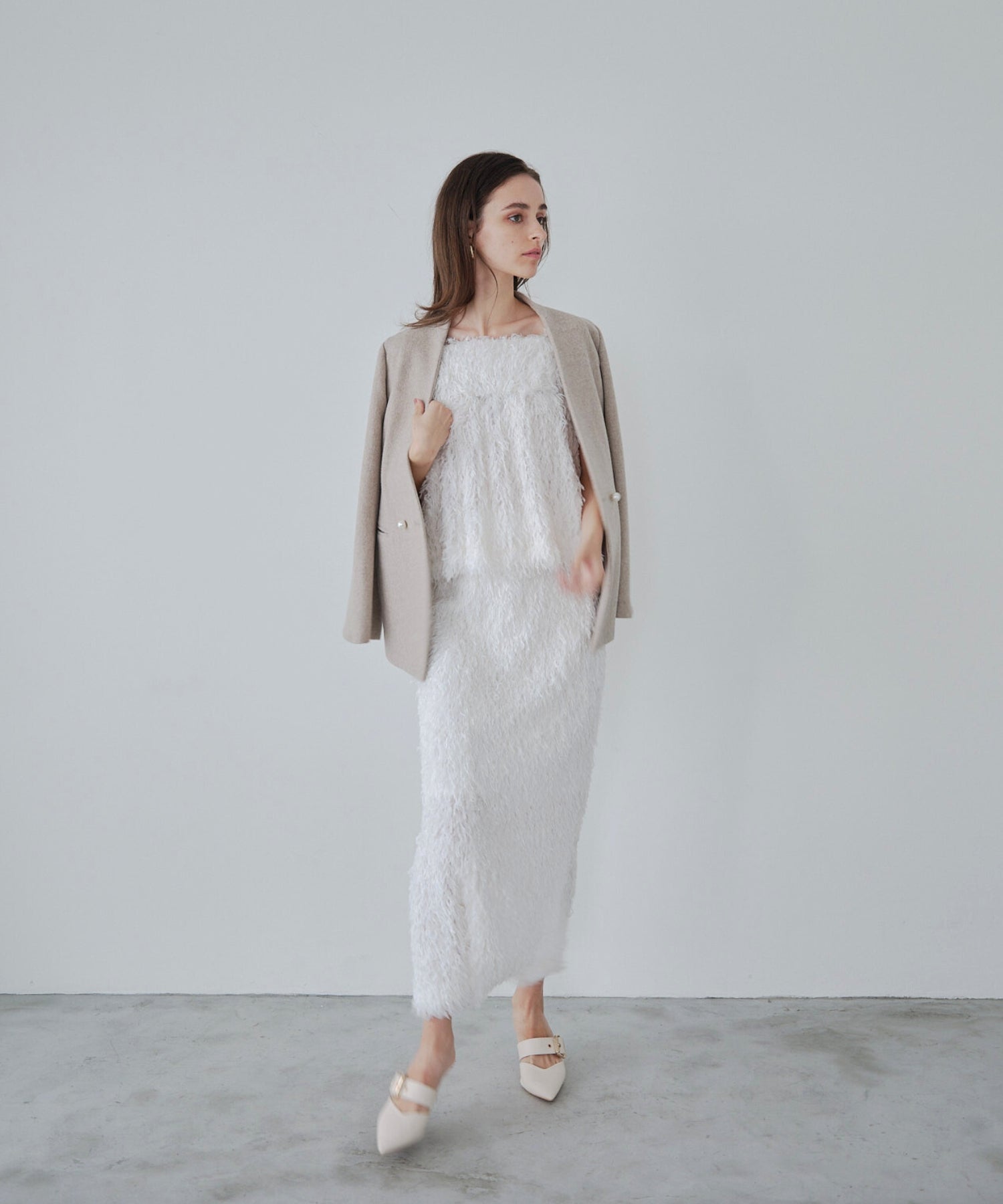 【SALE】Feather fringe cami