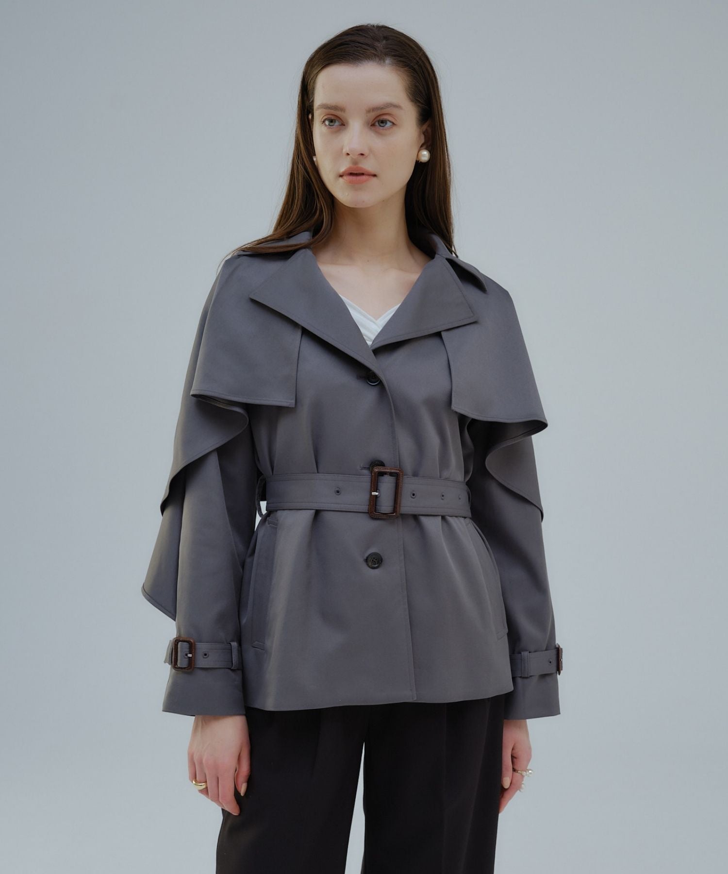Cape trench coat