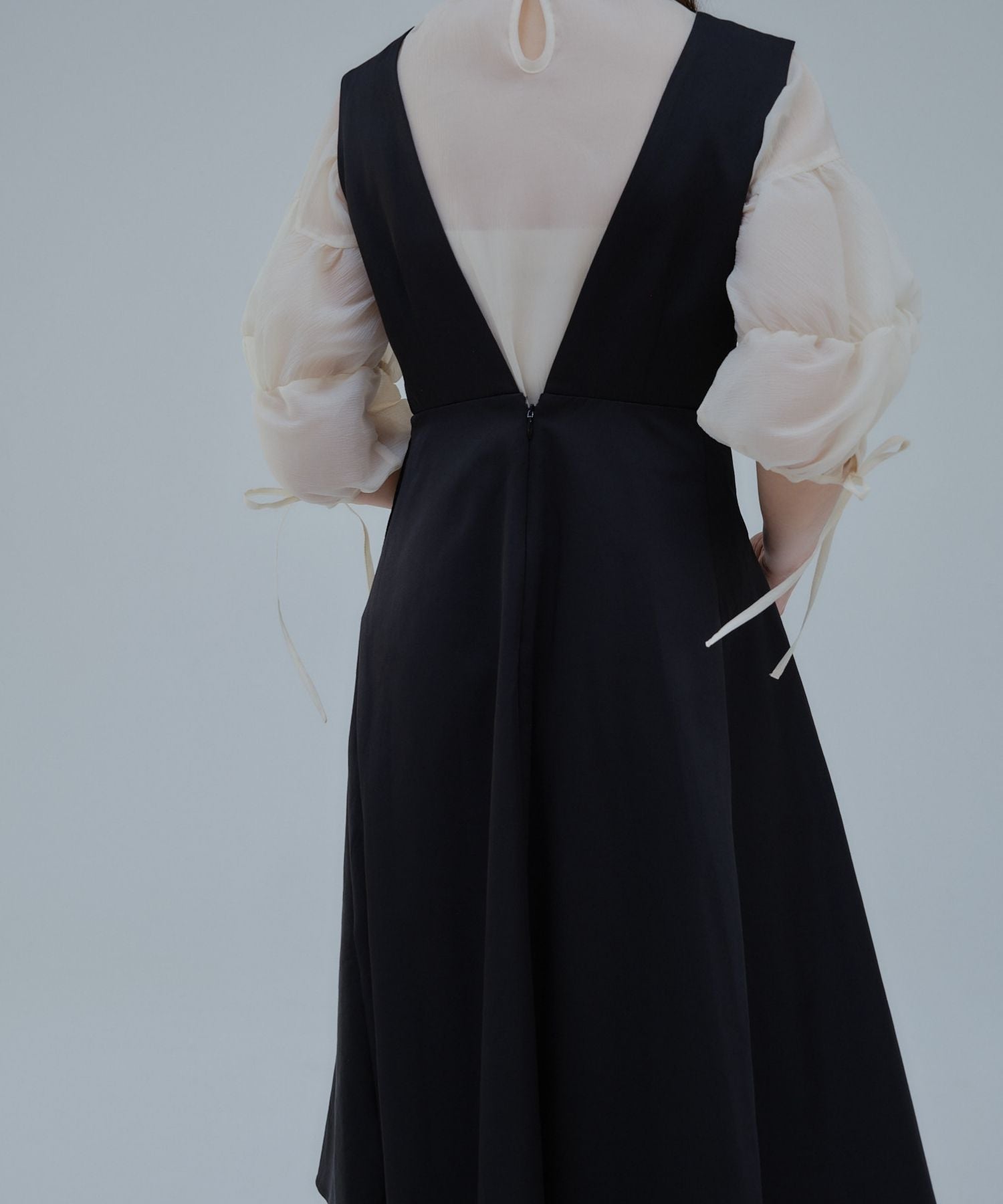 Tiered flare jumper skirt