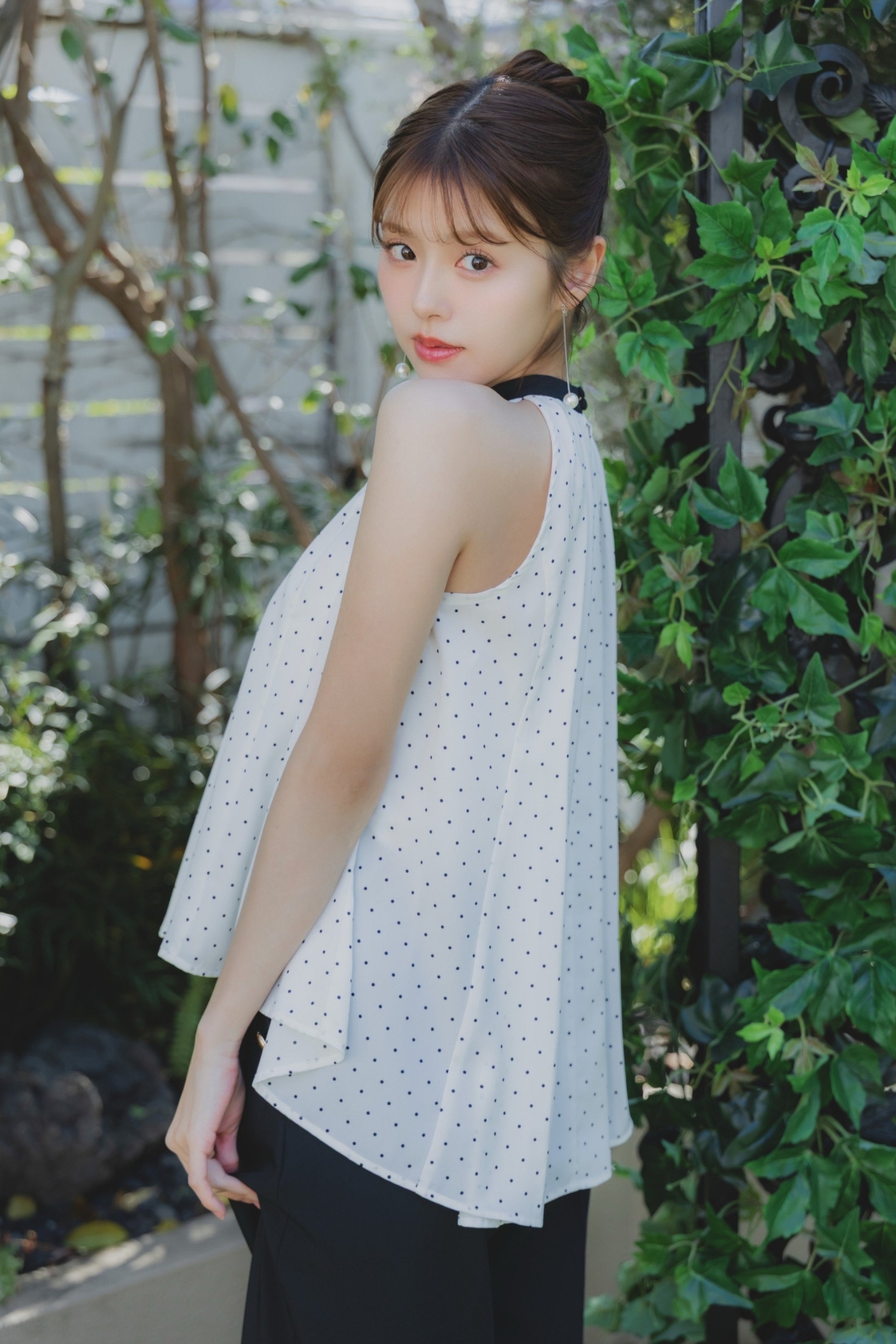 シフォンフレアブラウス