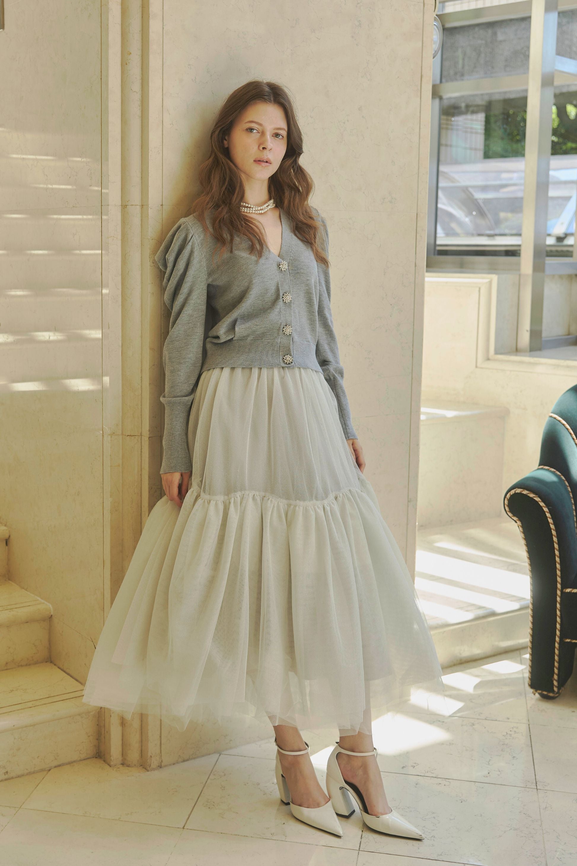 Bijou button cardigan